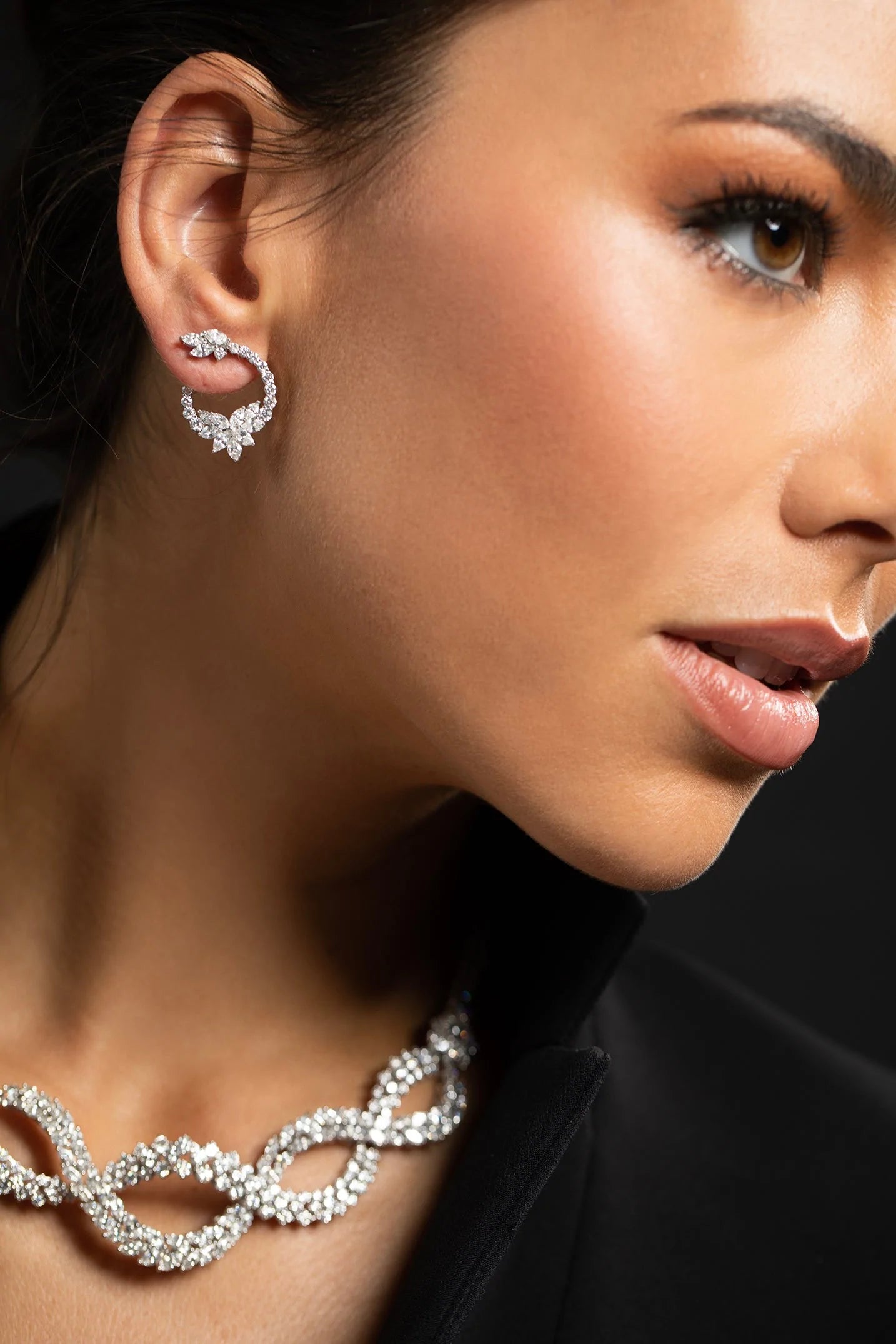 YEPREM JEWELLERY, Diamond Circle Earrings