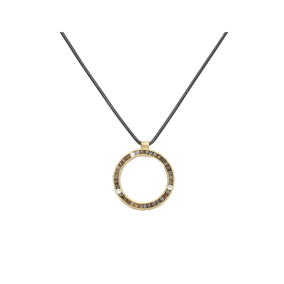 TODD REED, Diamond Circle Pendant Necklace