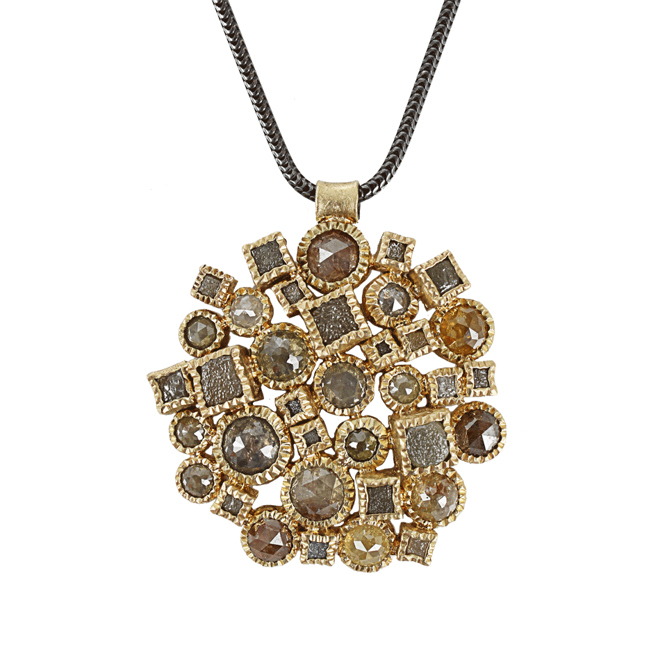 TODD REED, Diamond Cluster Pendant Necklace