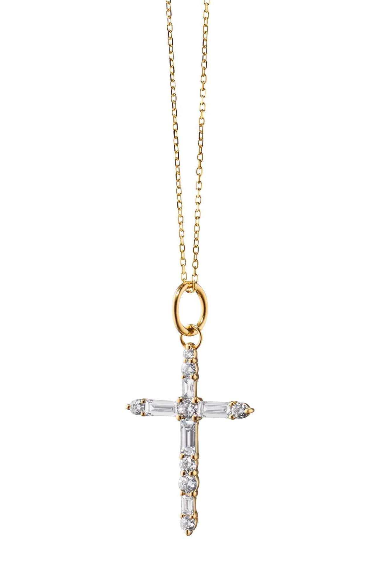 MONICA RICH KOSANN, Diamond Cross Charm Necklace