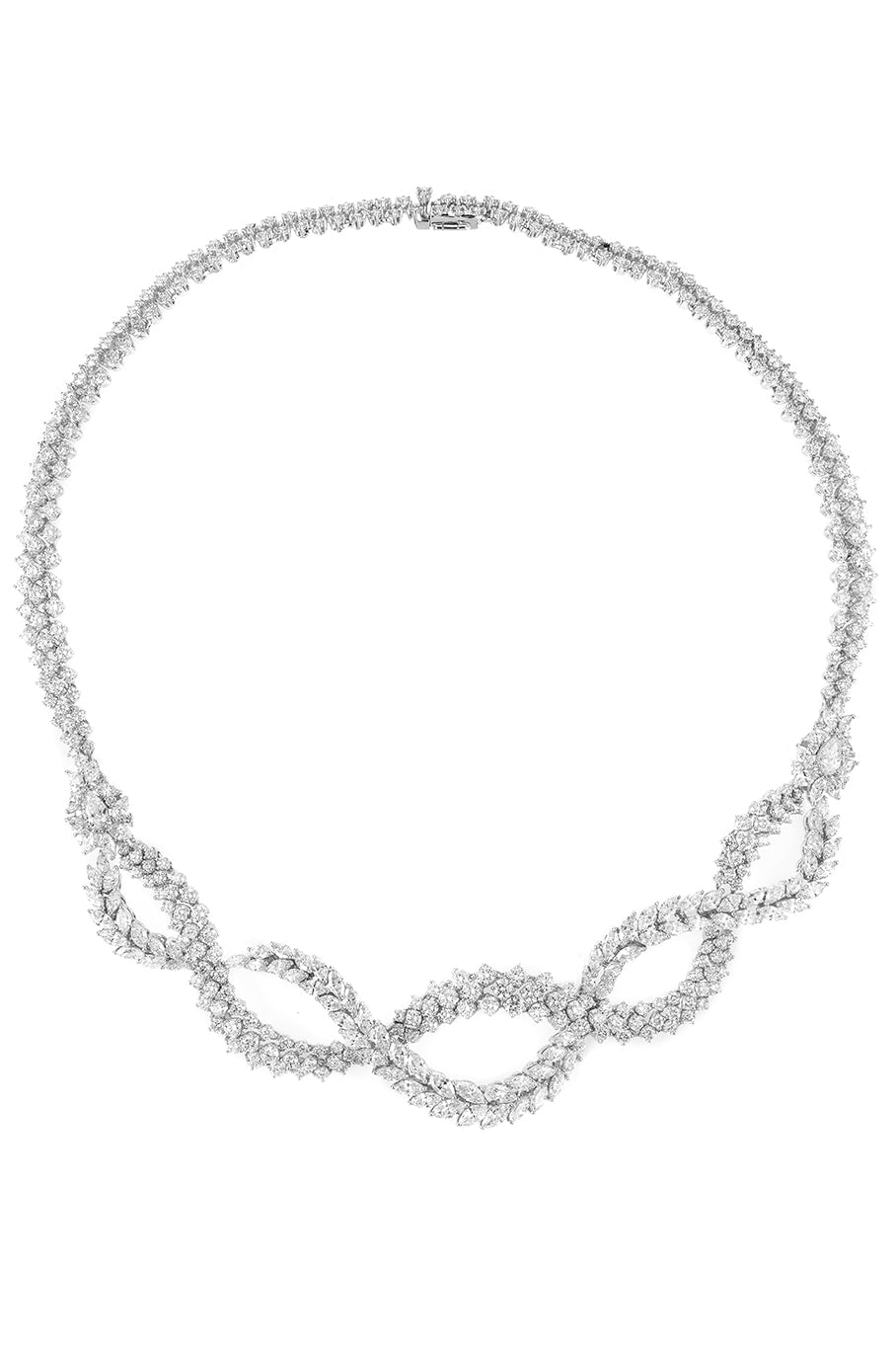 YEPREM JEWELLERY, Diamond Crossover Necklace