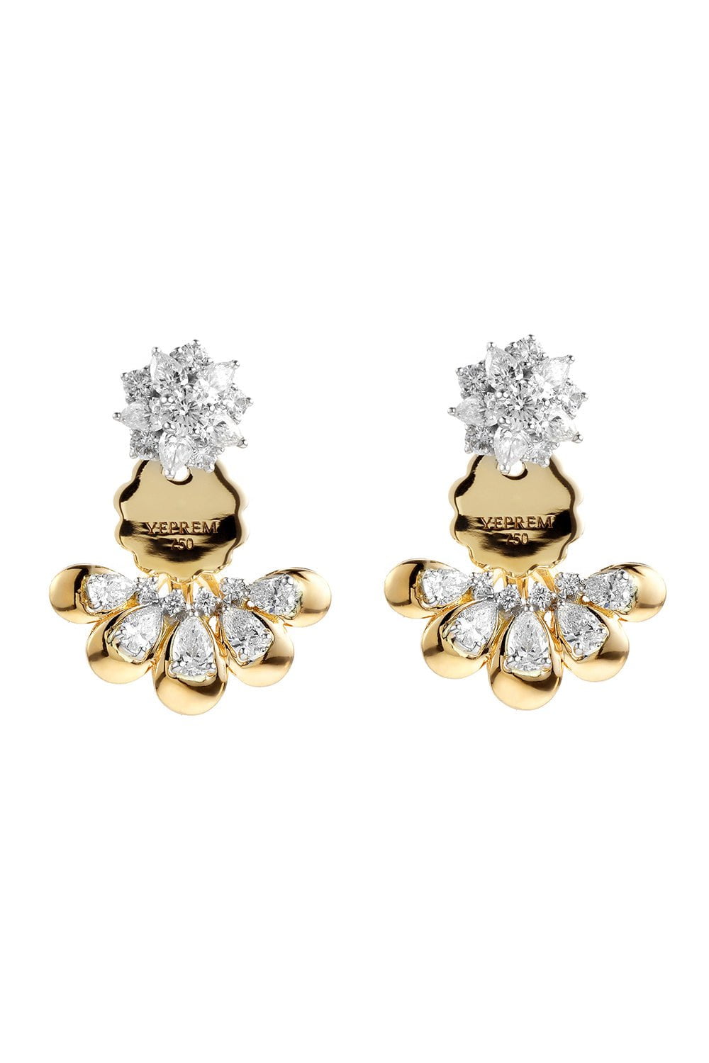 YEPREM JEWELLERY, Diamond Fan Earrings