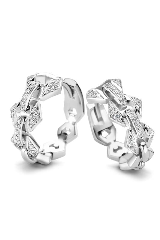 DRIES CRIEL, Diamond Flow Hoop Earrings