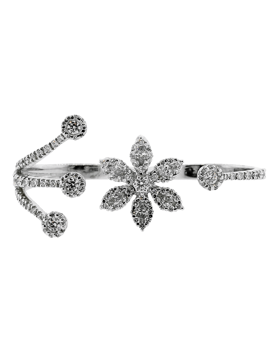 YEPREM JEWELLERY, Diamond Flower Two Finger Ring