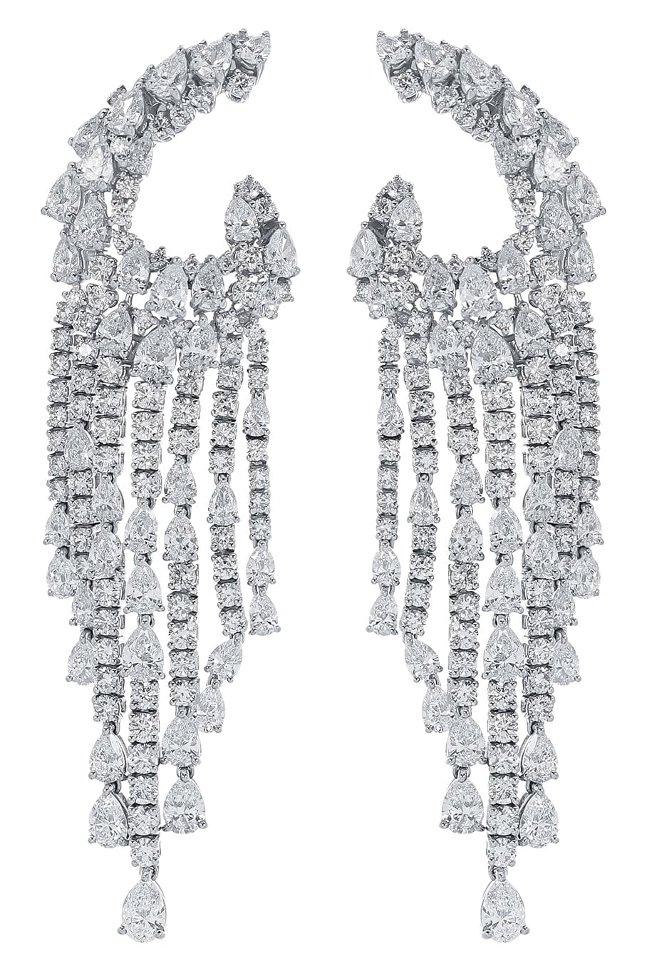 YEPREM JEWELLERY, Diamond Fringe Earrings