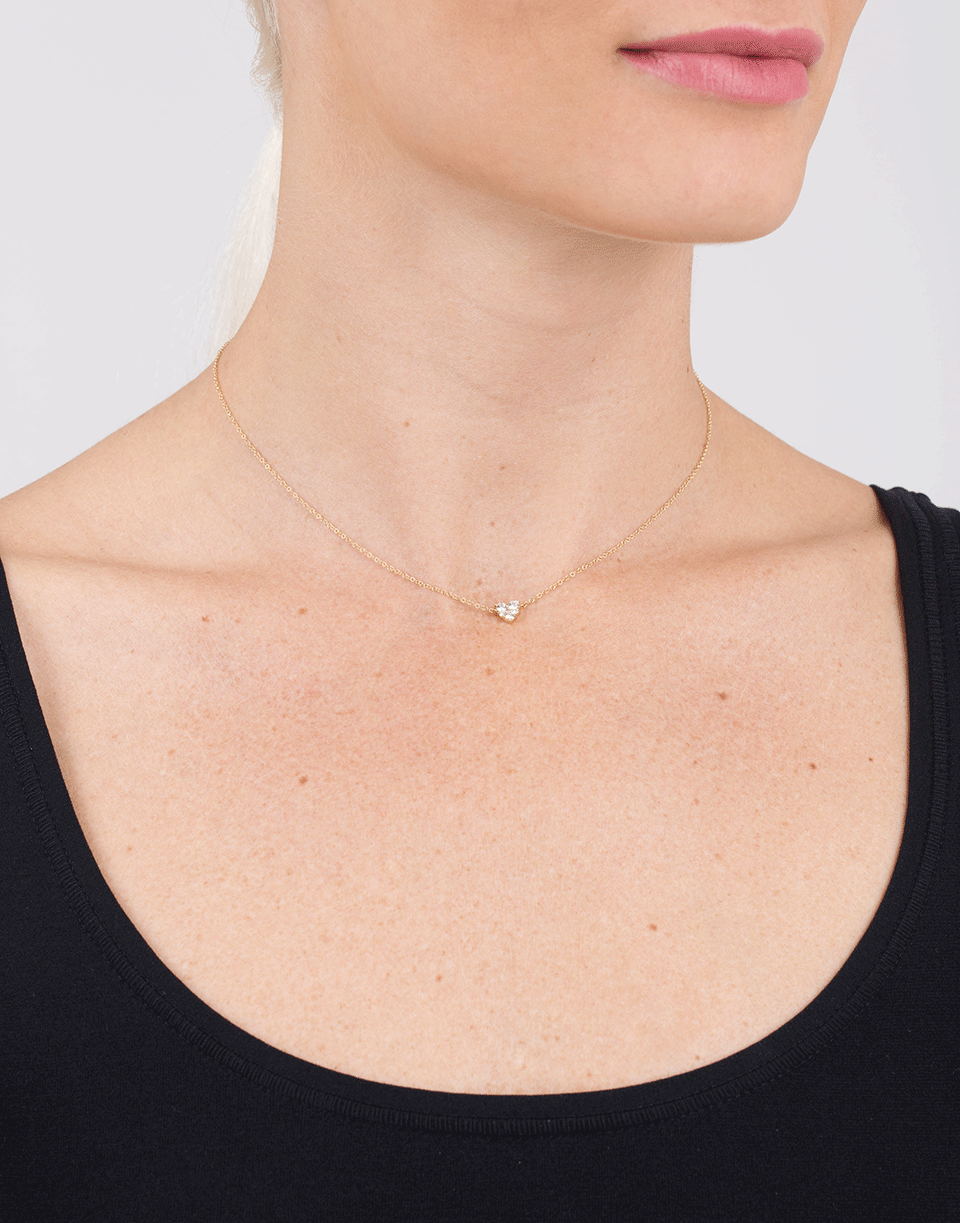 EF COLLECTION, Diamond Heart Choker Necklace