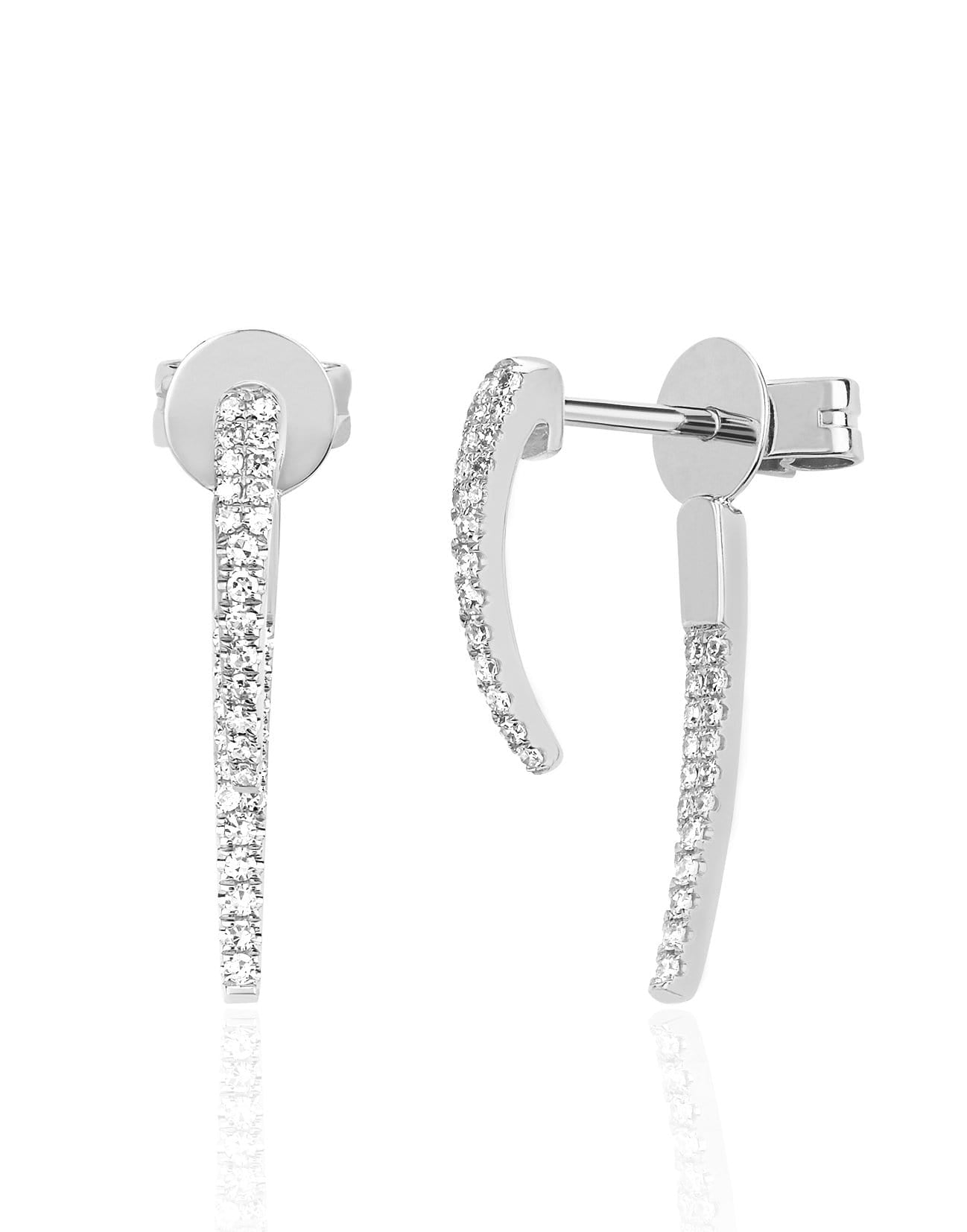 EF COLLECTION, Diamond Hook Earrings