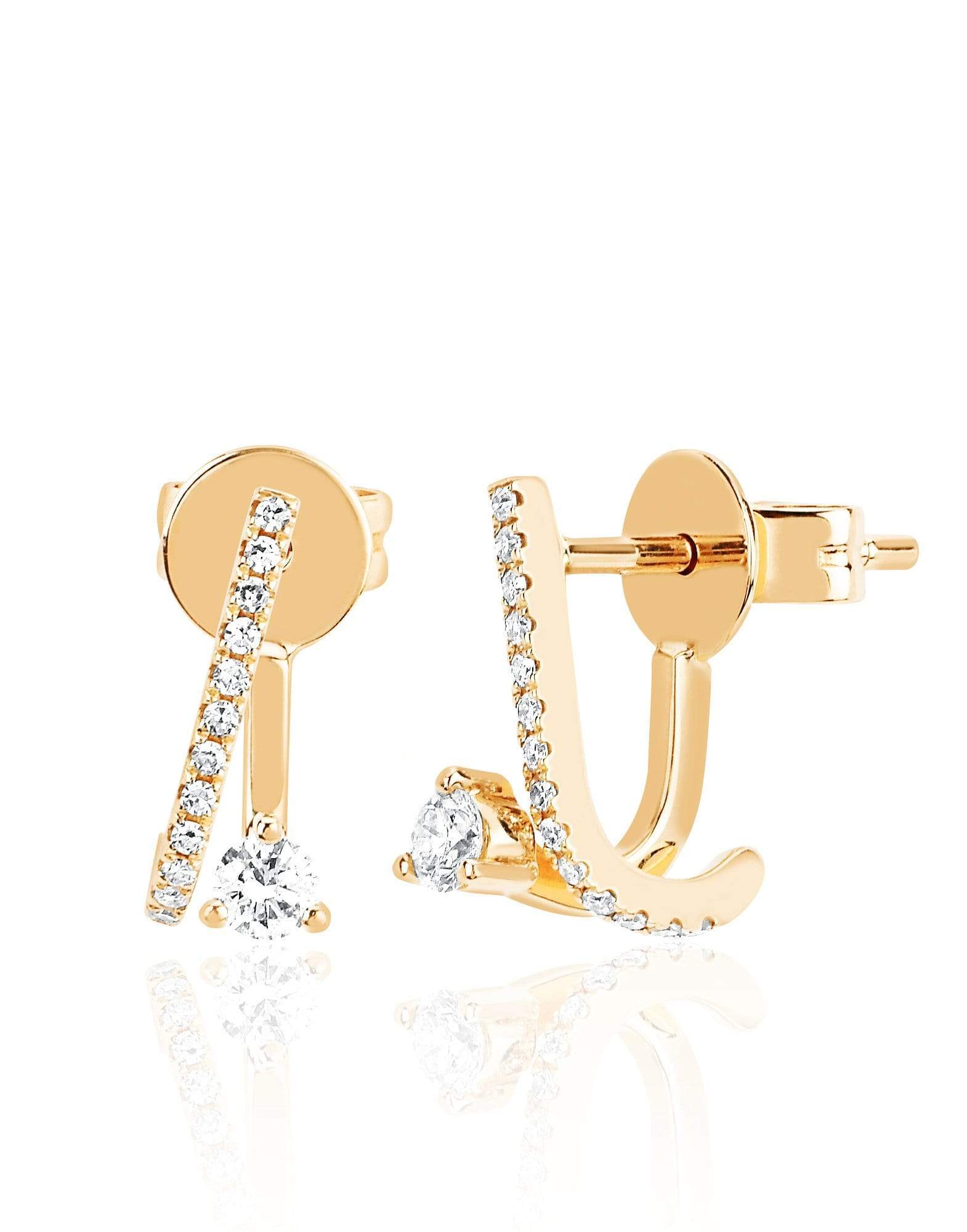 EF COLLECTION, Diamond Illusion Stud Earrings