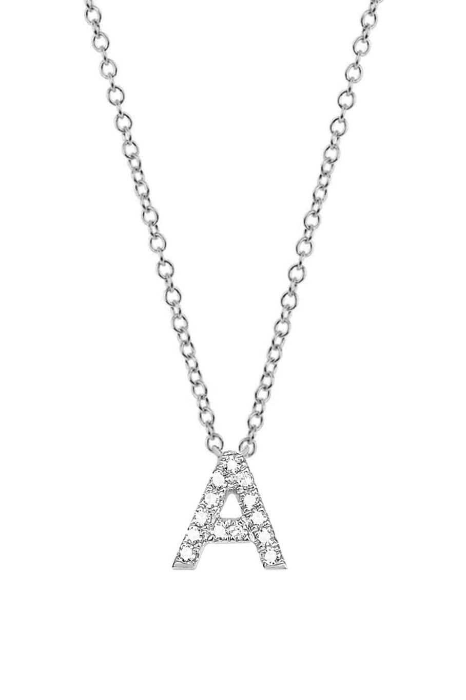 EF COLLECTION, Diamond Initial A Necklace