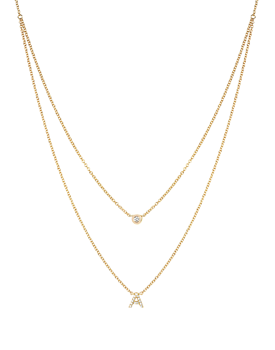 EF COLLECTION, Diamond Initial Choker Necklace