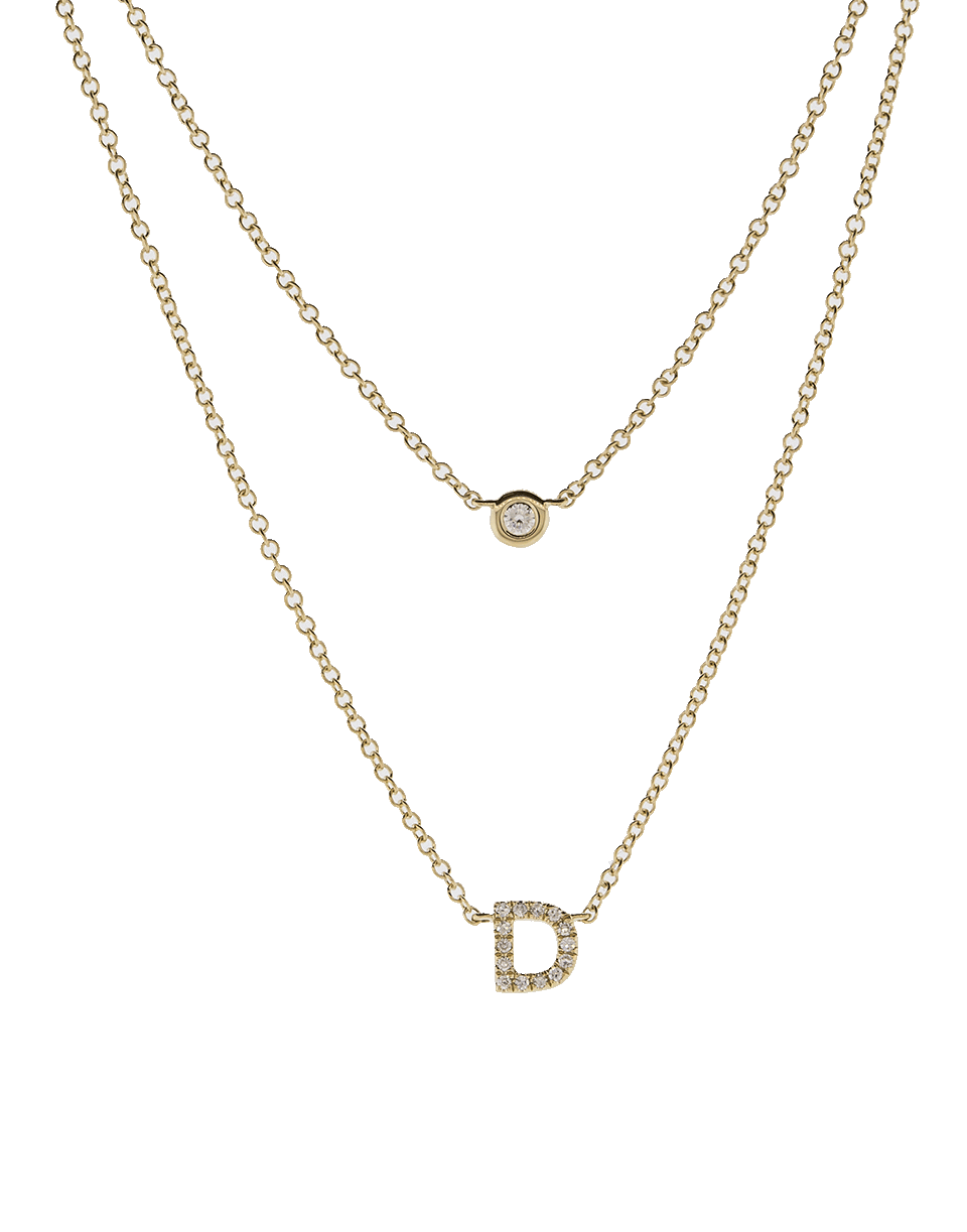 EF COLLECTION, Diamond Initial D Choker Necklace