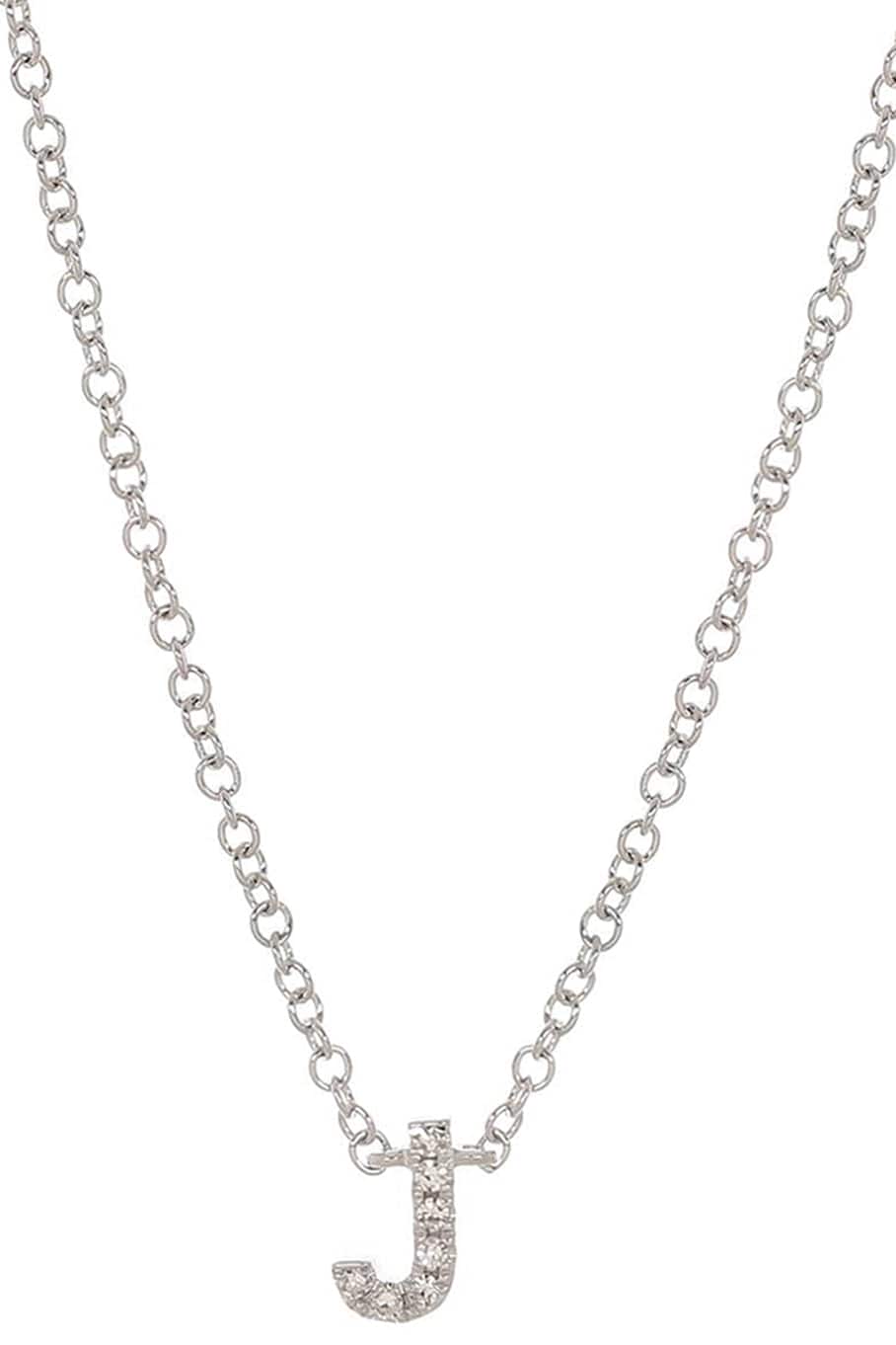 EF COLLECTION, Diamond Initial J Necklace