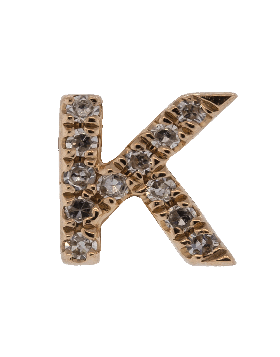 EF COLLECTION, Diamond Initial K Stud Earring