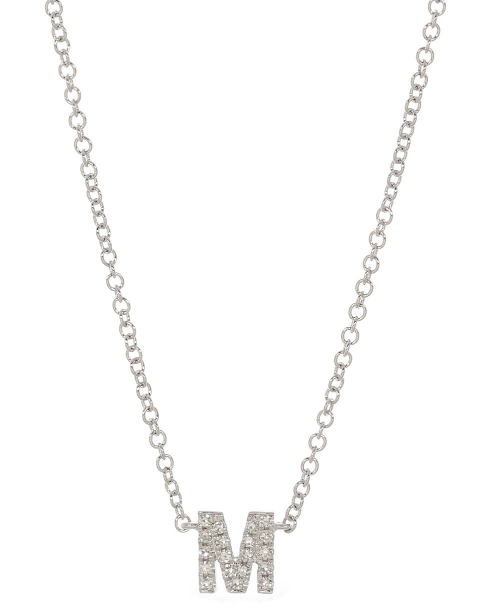 EF COLLECTION, Diamond Initial M Necklace