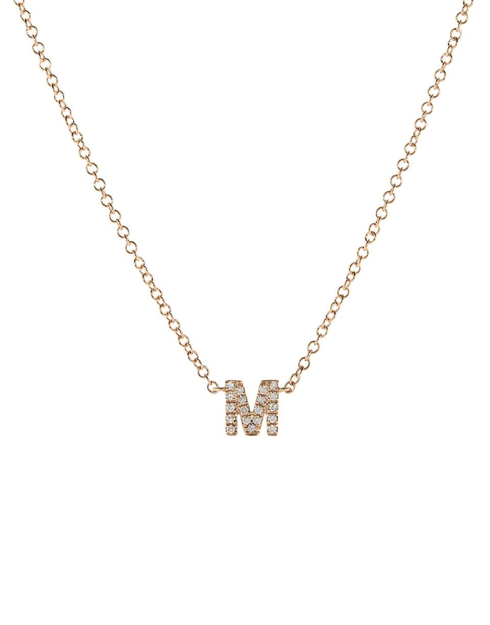 EF COLLECTION, Diamond Initial M Necklace