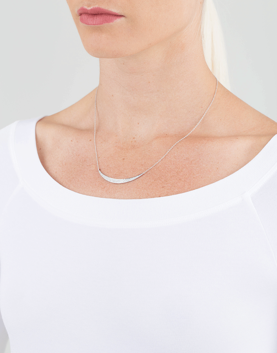 EF COLLECTION, Diamond Jumbo Crescent Necklace