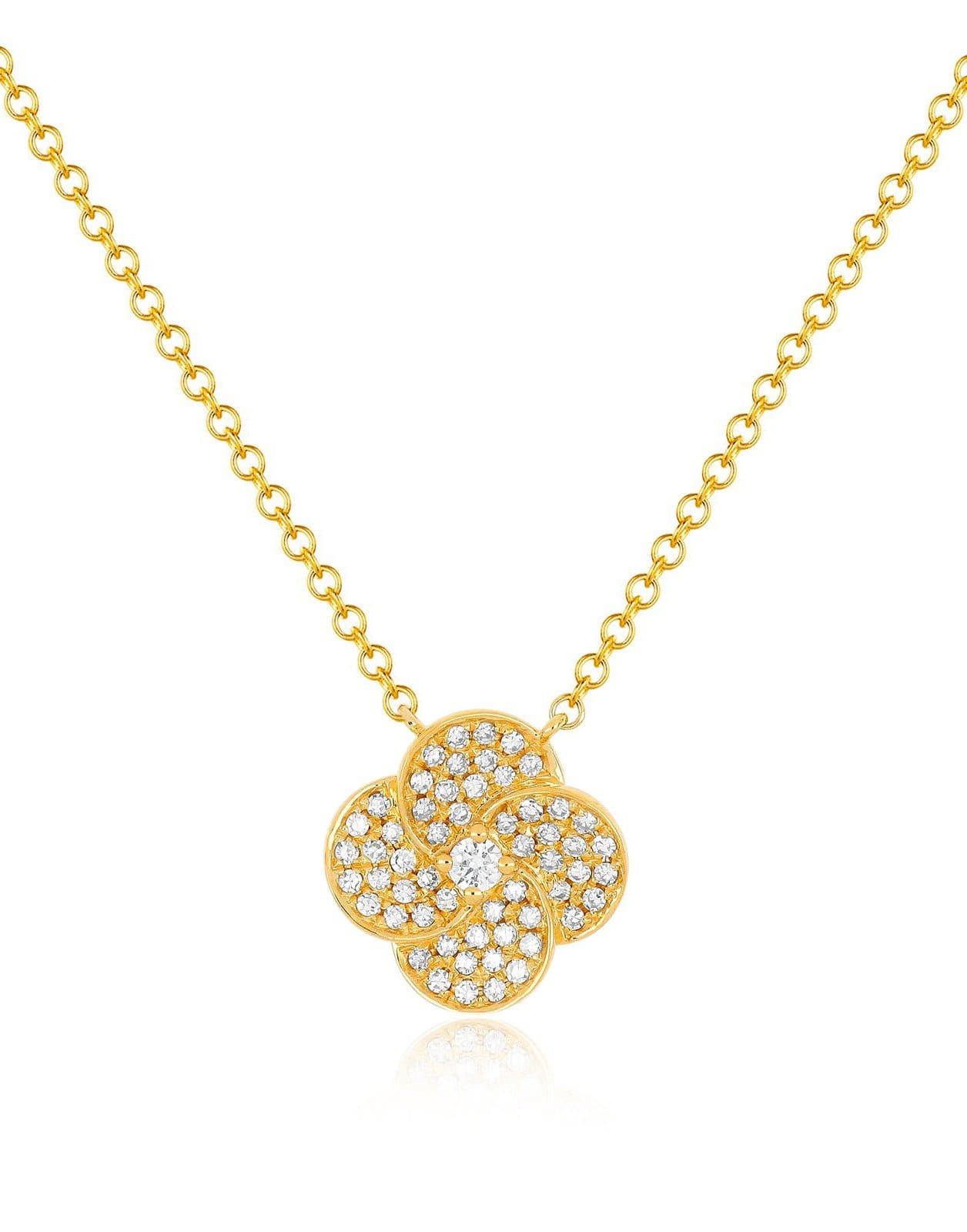 EF COLLECTION, Diamond Jumbo Petal Necklace