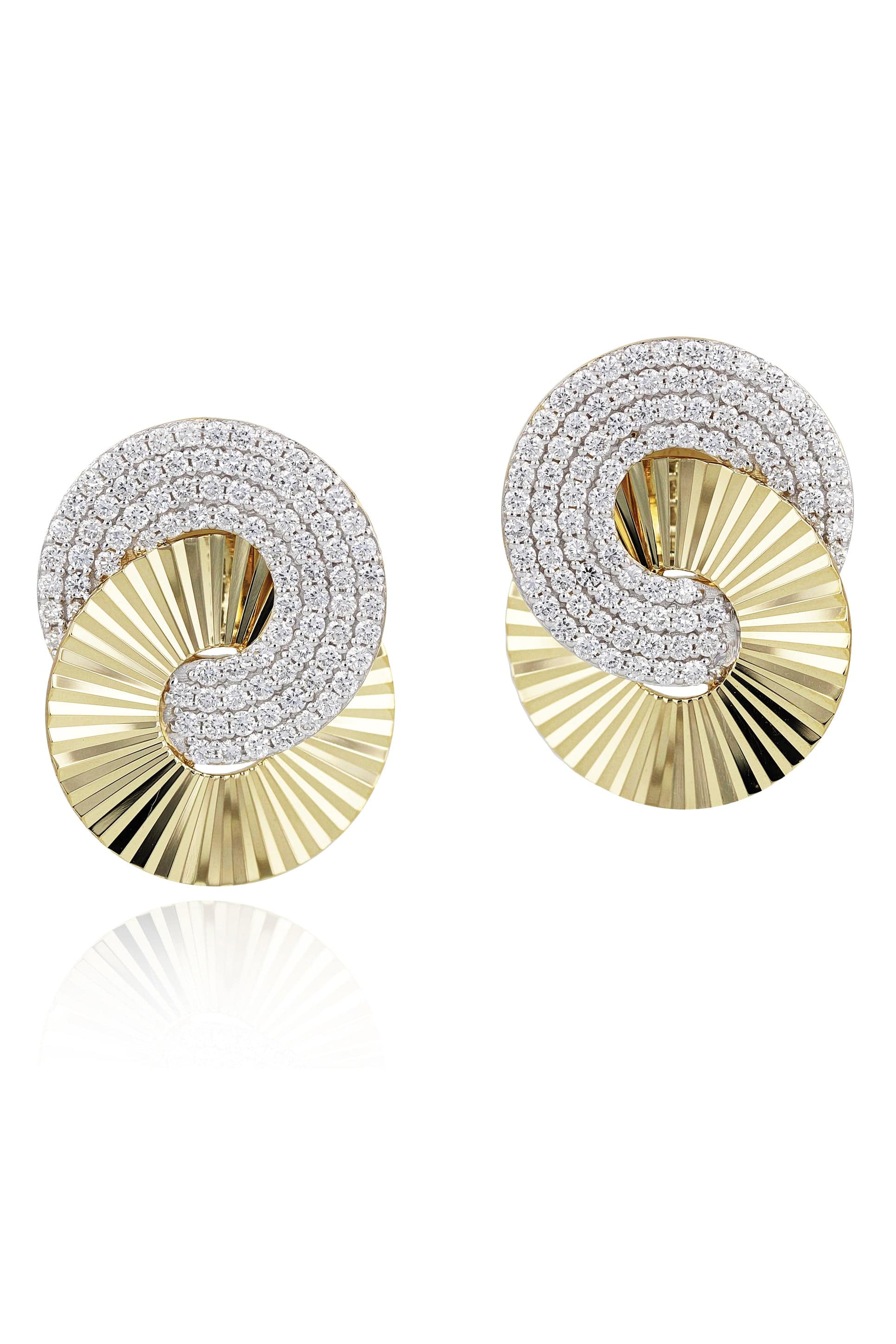 PHILLIPS HOUSE, Diamond Large Aura Interlocking Stud