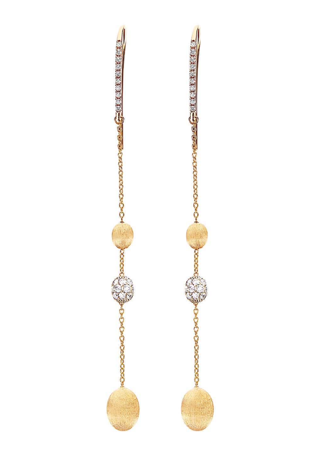 NANIS, Diamond Long Drop Earrings