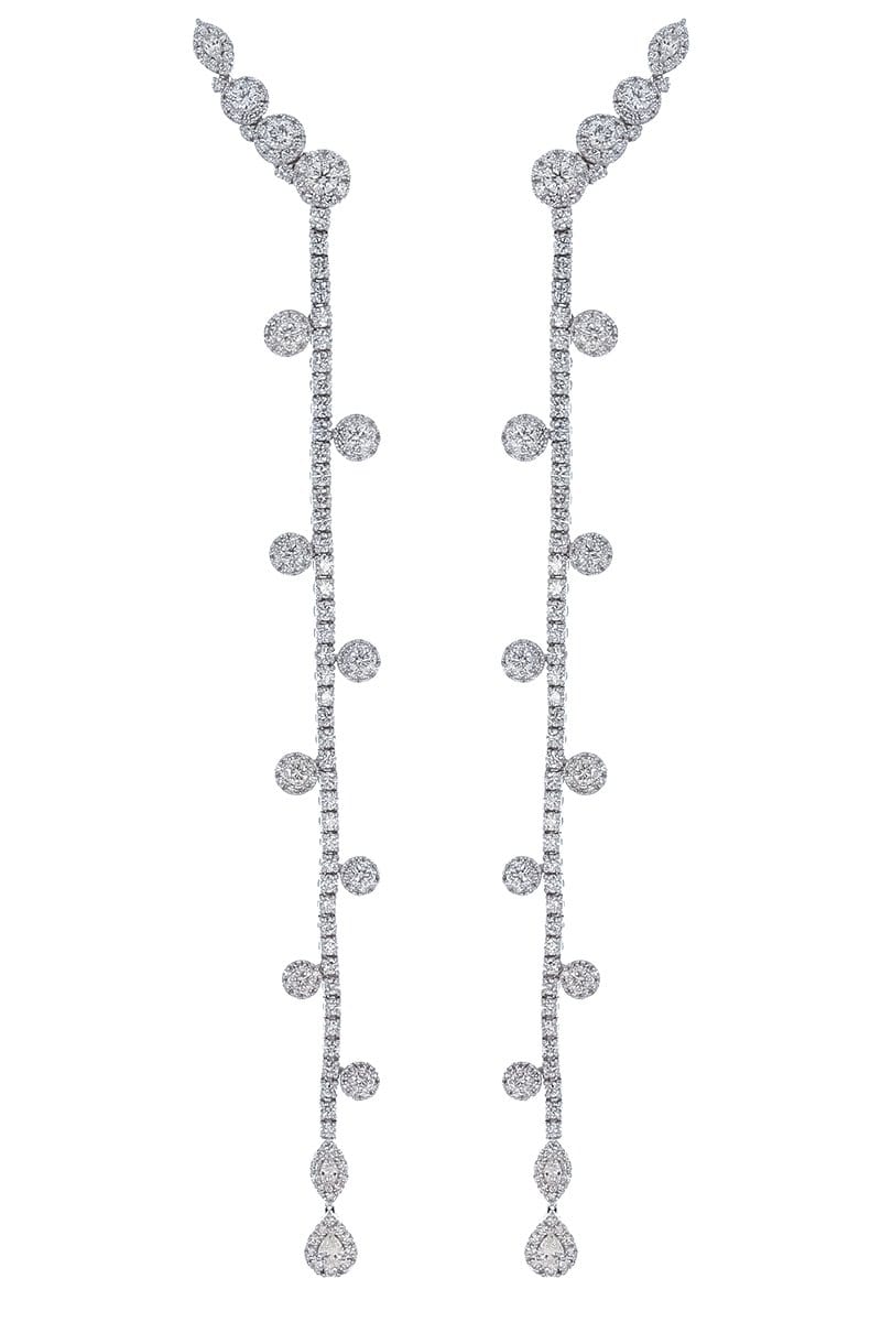 YEPREM JEWELLERY, Diamond Long Line Earrings