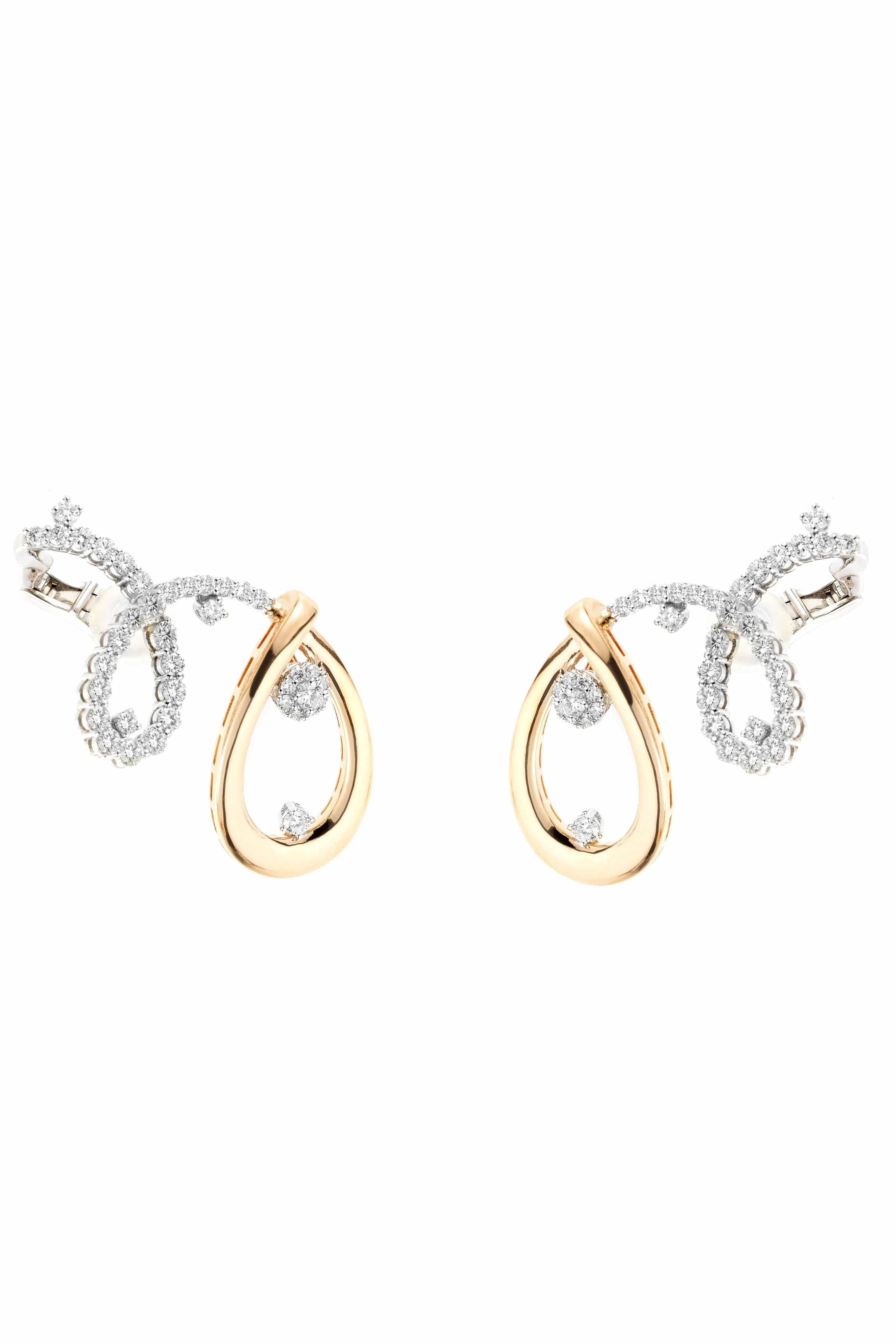 YEPREM JEWELLERY, Diamond Loop Earcrawlers