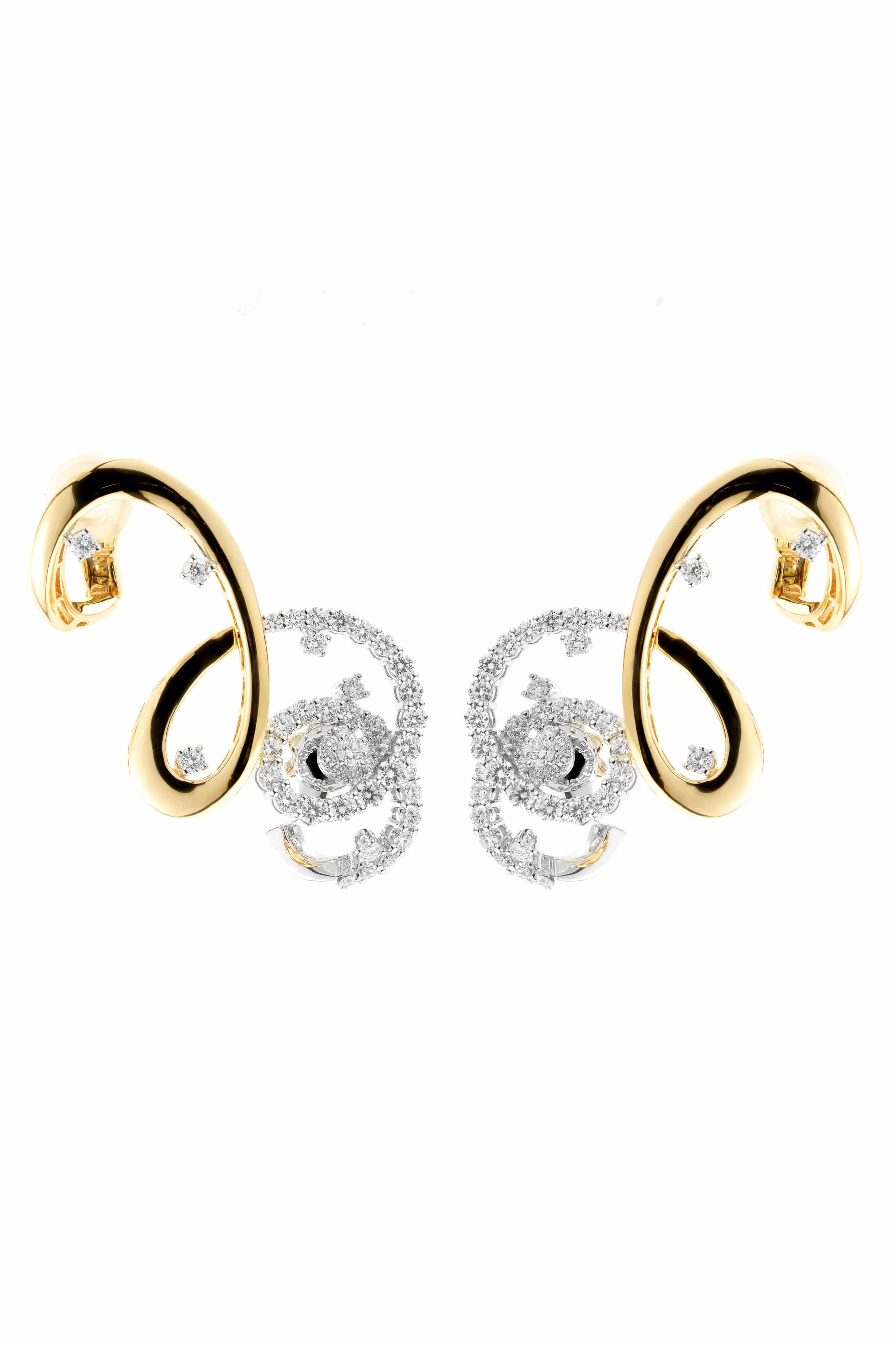 YEPREM JEWELLERY, Diamond Loop Earcrawlers