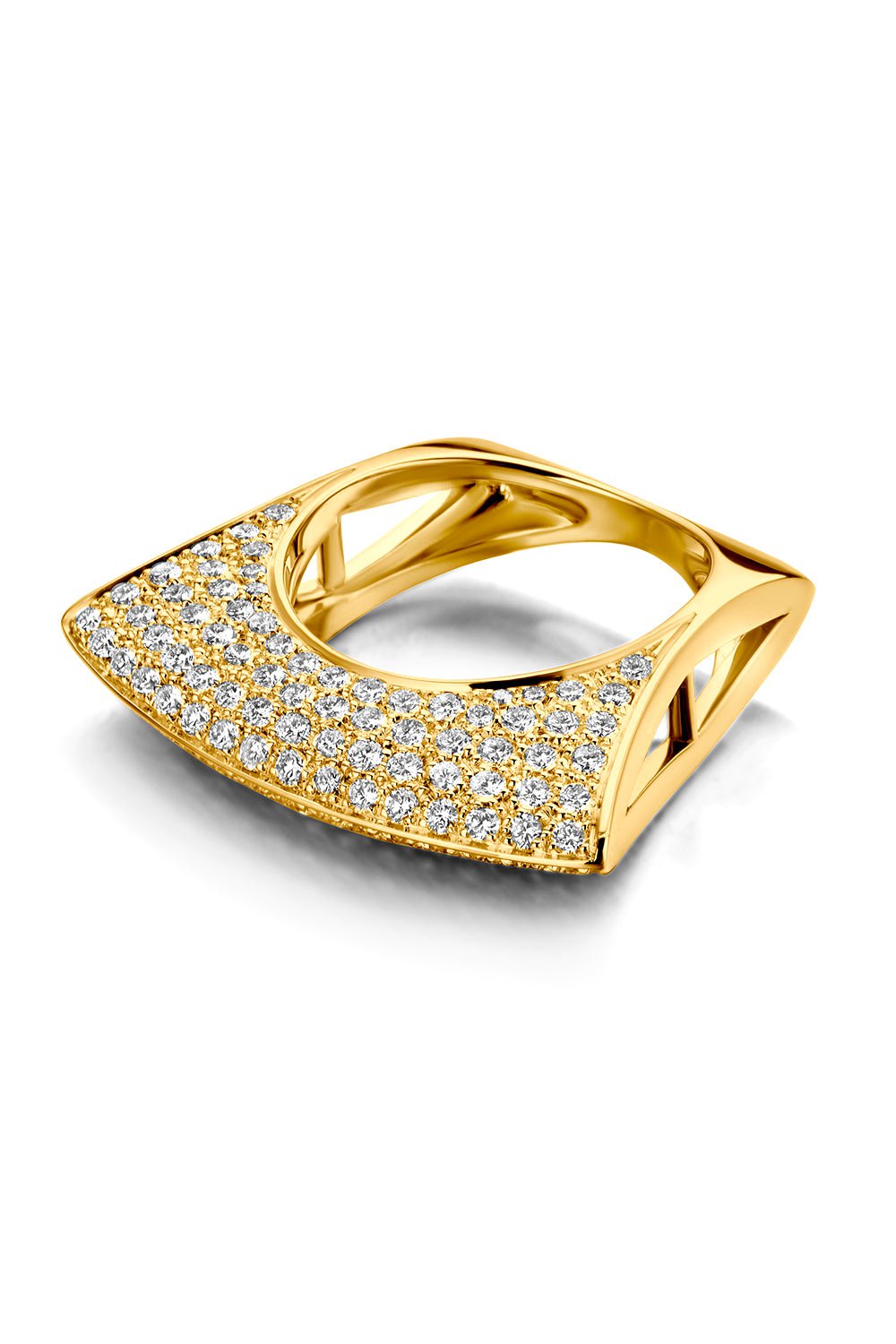 DRIES CRIEL, Diamond Lotus Ring - Yellow Gold