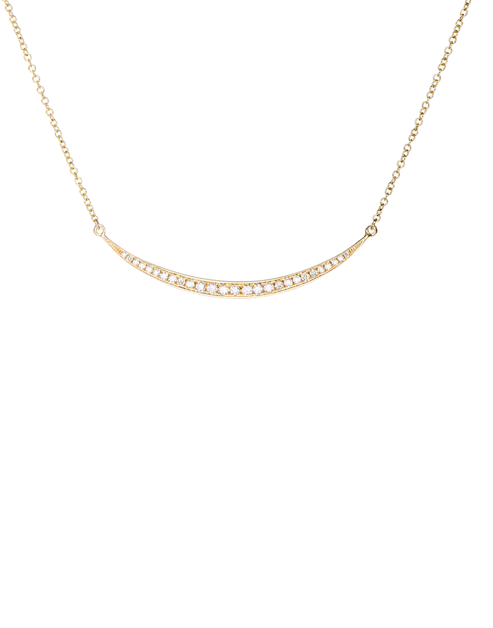 EF COLLECTION, Diamond Mini Crescent Necklace