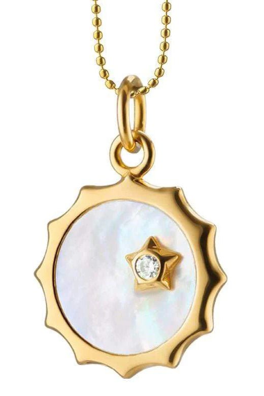 MONICA RICH KOSANN, Diamond Mother of Pearl Sun and Star Charm