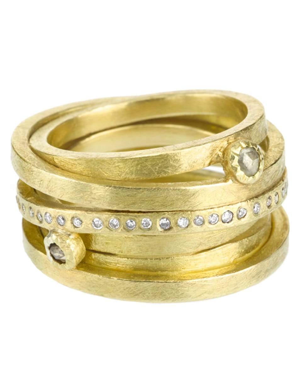 TODD REED, Diamond Multi Overlap Band Ring