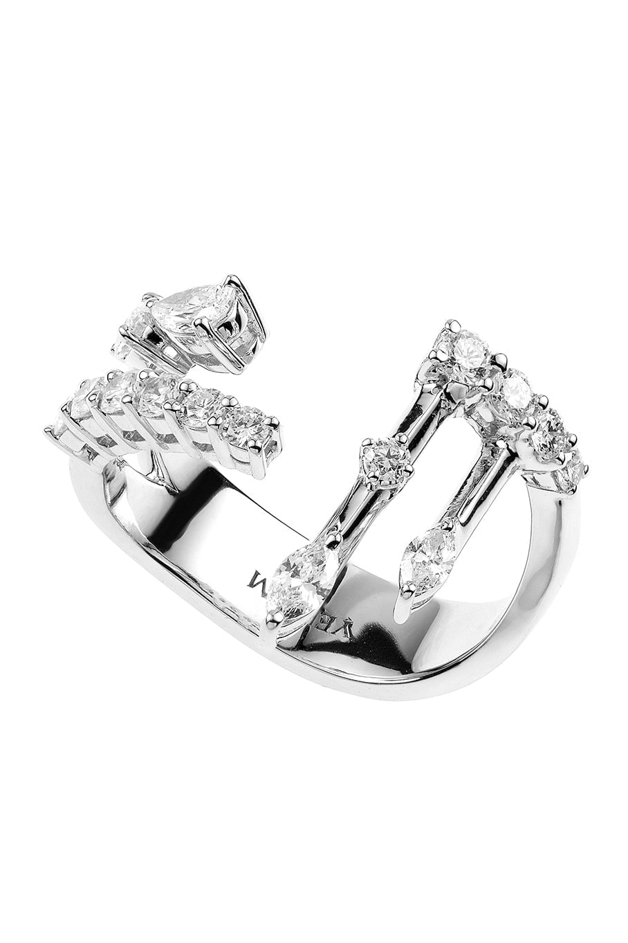 YEPREM JEWELLERY, Diamond Open Front Ring