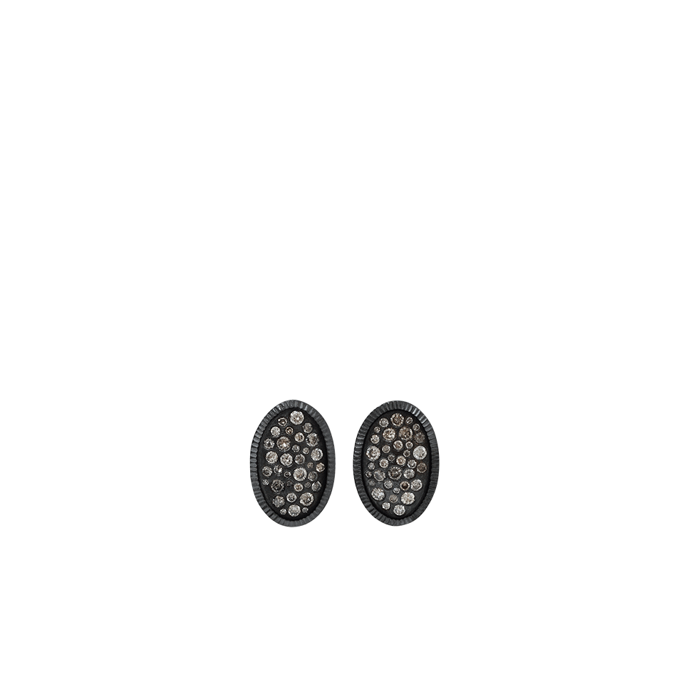 TODD REED, Diamond Oval Stud Earrings