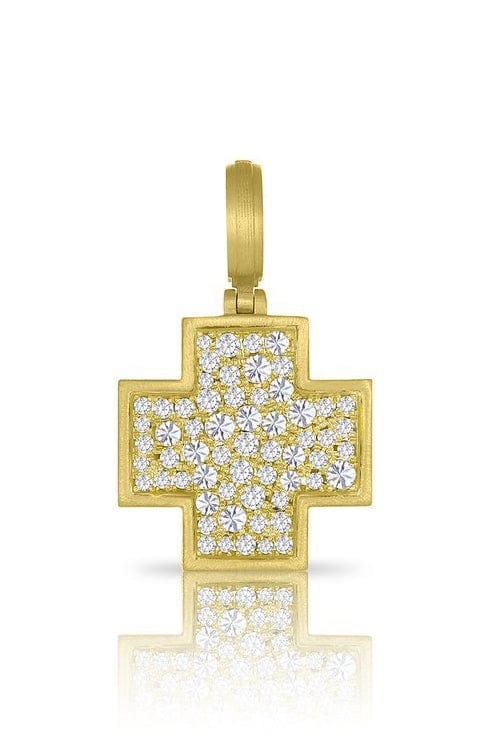 LEIGH MAXWELL, Diamond Pave Cross Pendant