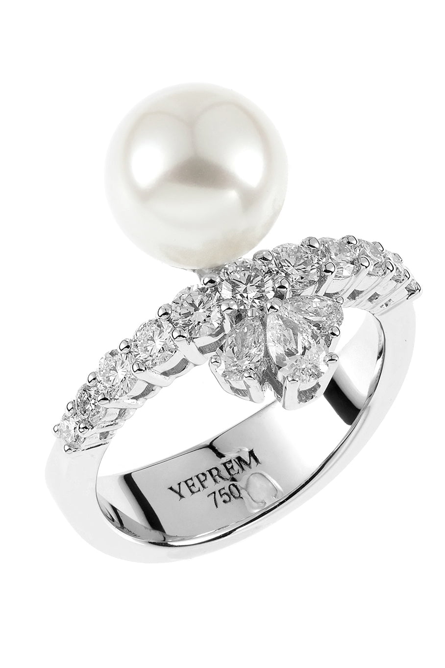 YEPREM JEWELLERY, Diamond Pearl Ring