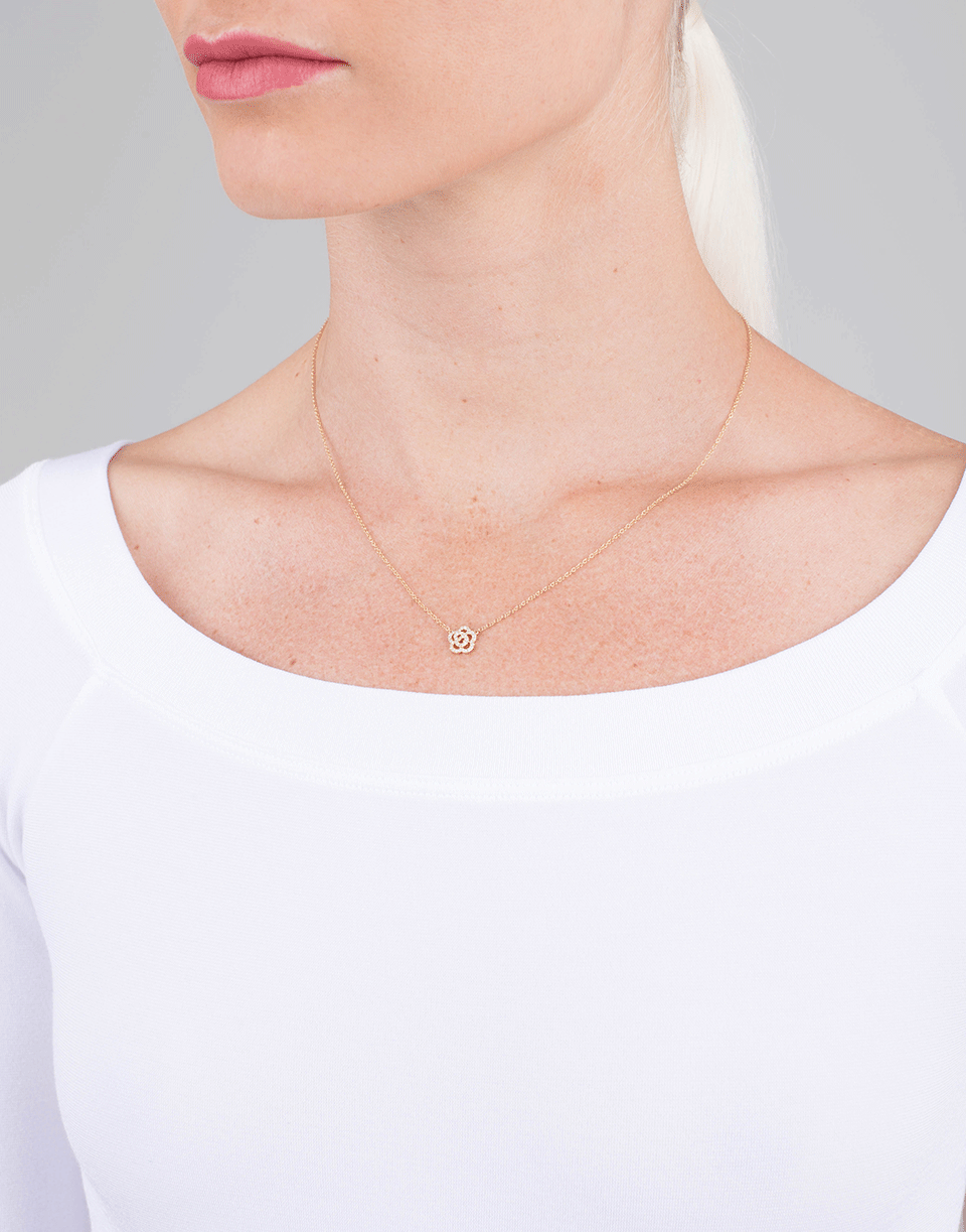 EF COLLECTION, Diamond Rose Necklace