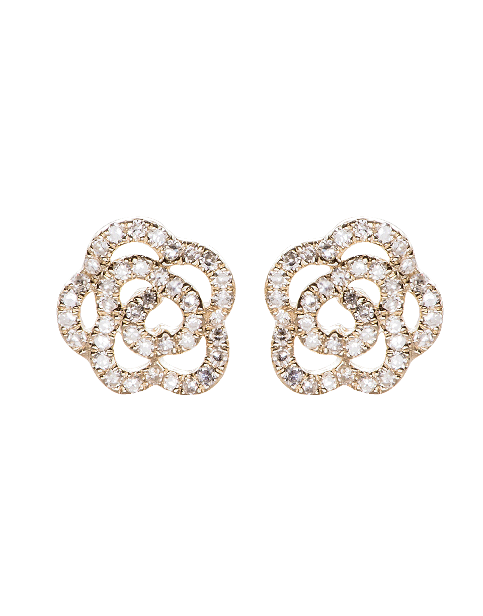 EF COLLECTION, Diamond Rose Stud Earrings