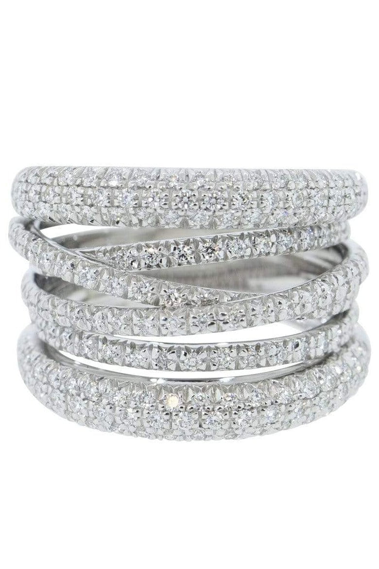 SIDNEY GARBER, Diamond Scribble Band Ring