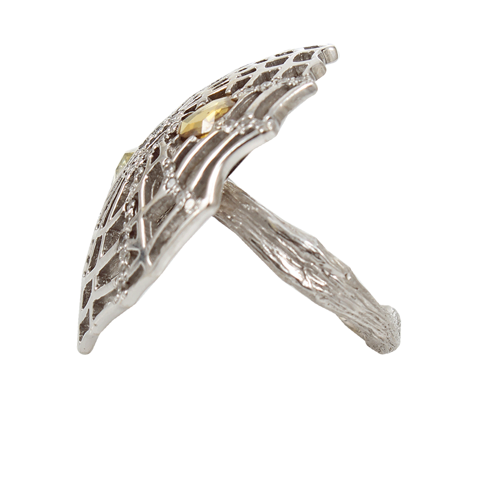 K. BRUNINI, Diamond Spider Web Ring