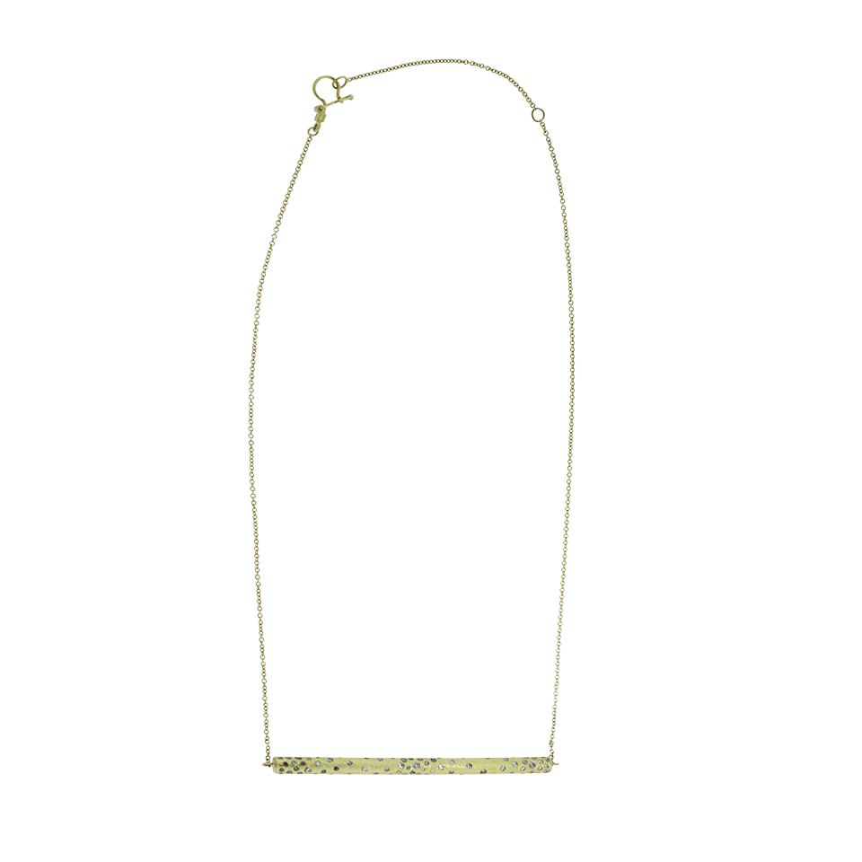 TODD REED, Diamond Sprinkle Bar Necklace