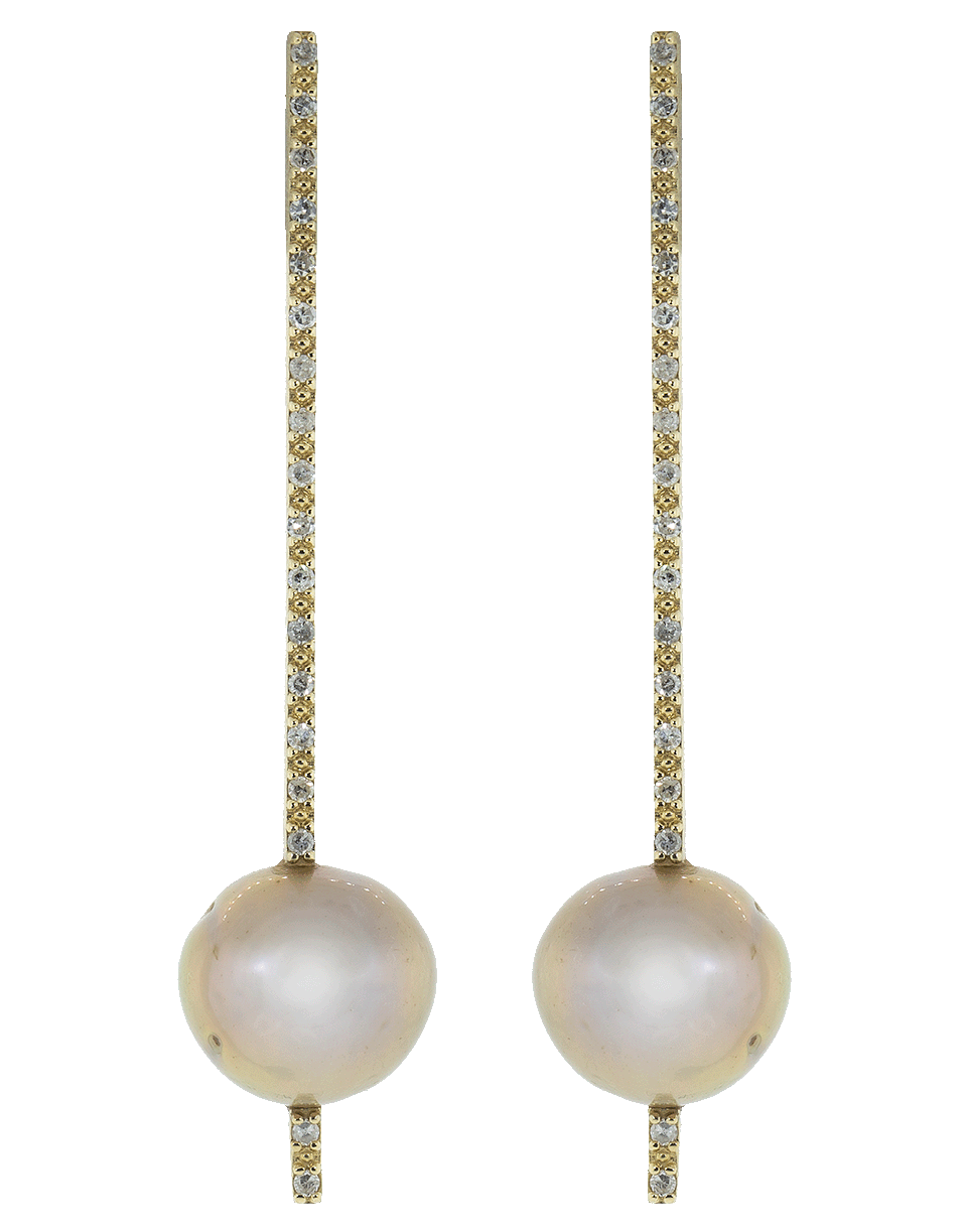 NANCY NEWBERG, Diamond and Pearl Earrings