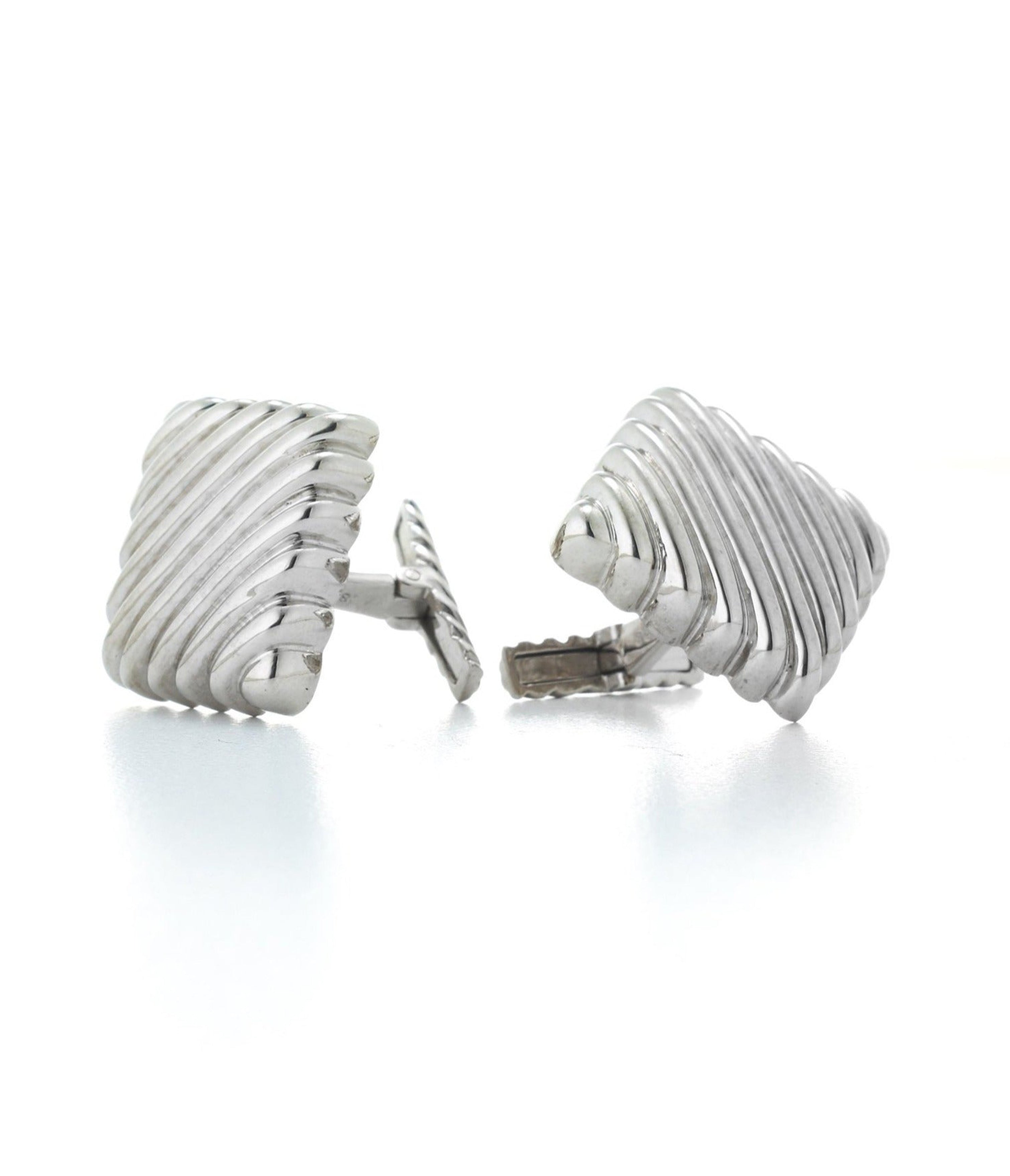 David Webb Workshop, Fluted Rectangular Cuff Links