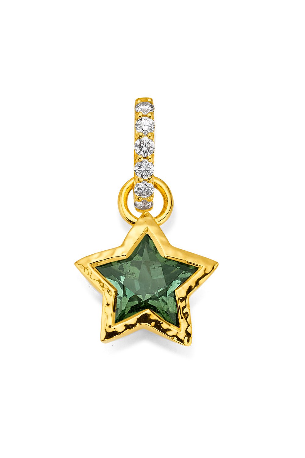 BUDDHA MAMA, Green Tourmaline Star Pendant