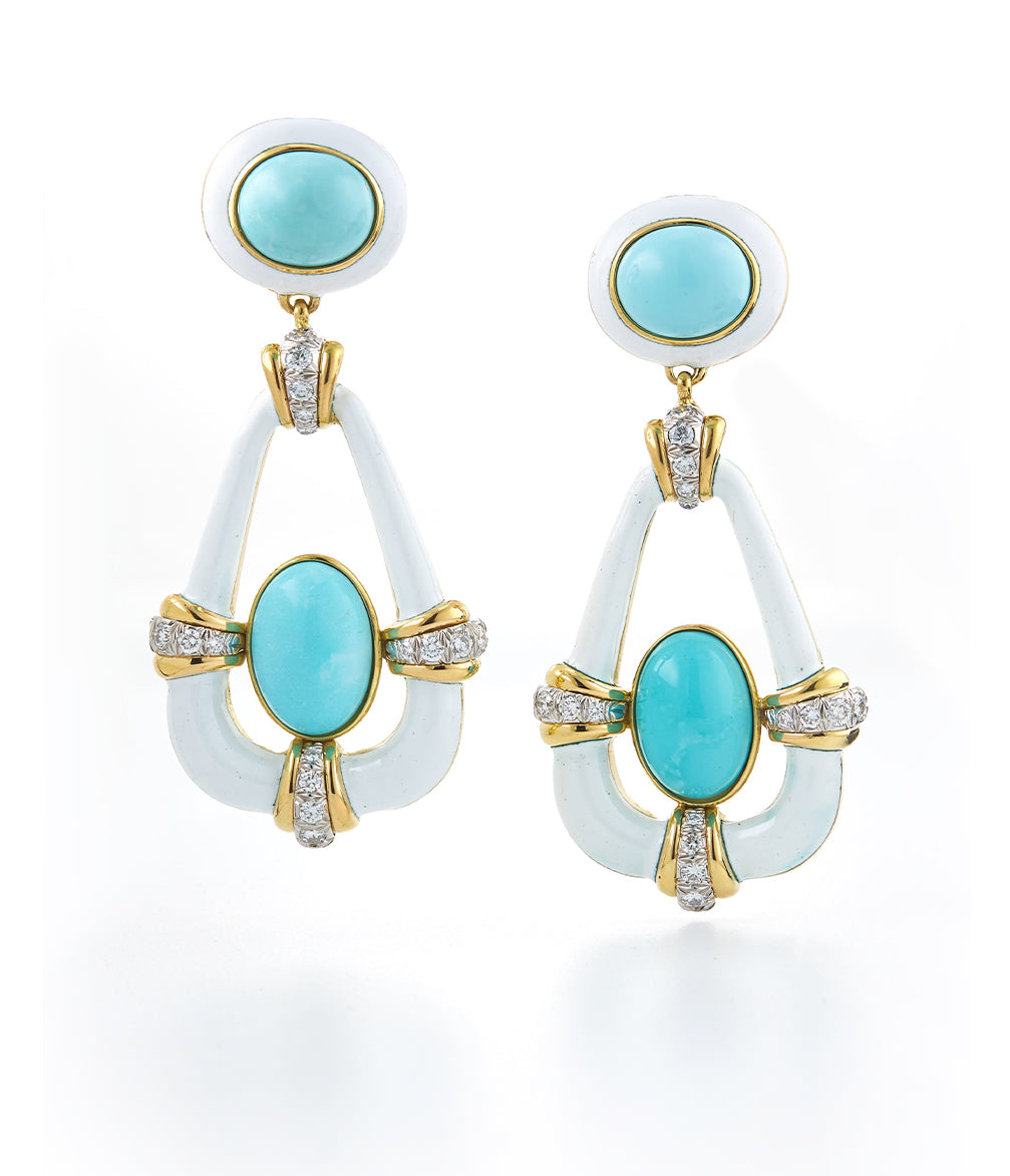 DAVID WEBB, Long Swing Earrings