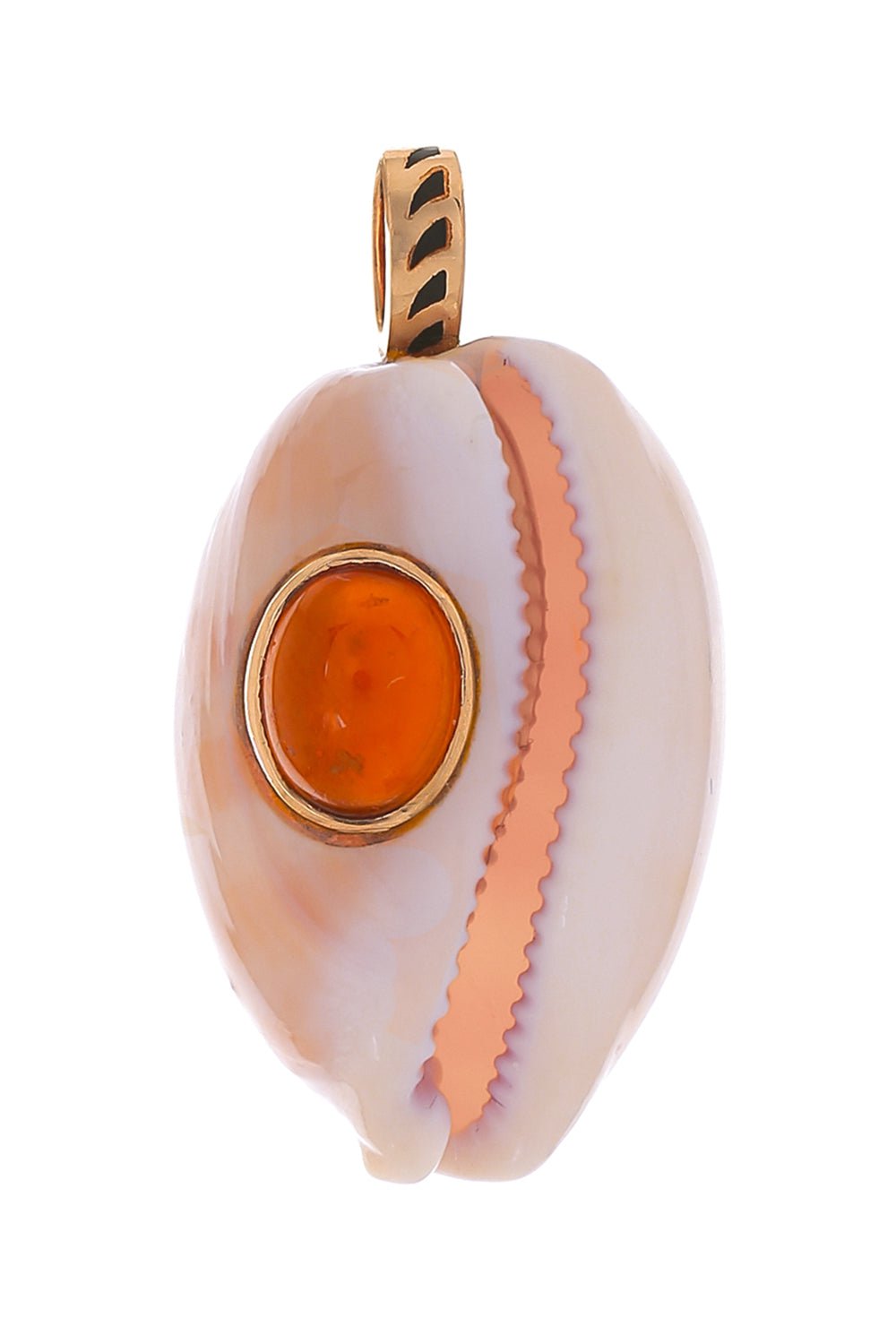 DEZSO BY SARA BELTRAN, Natural Cowry Citrine Cabochon Pendant