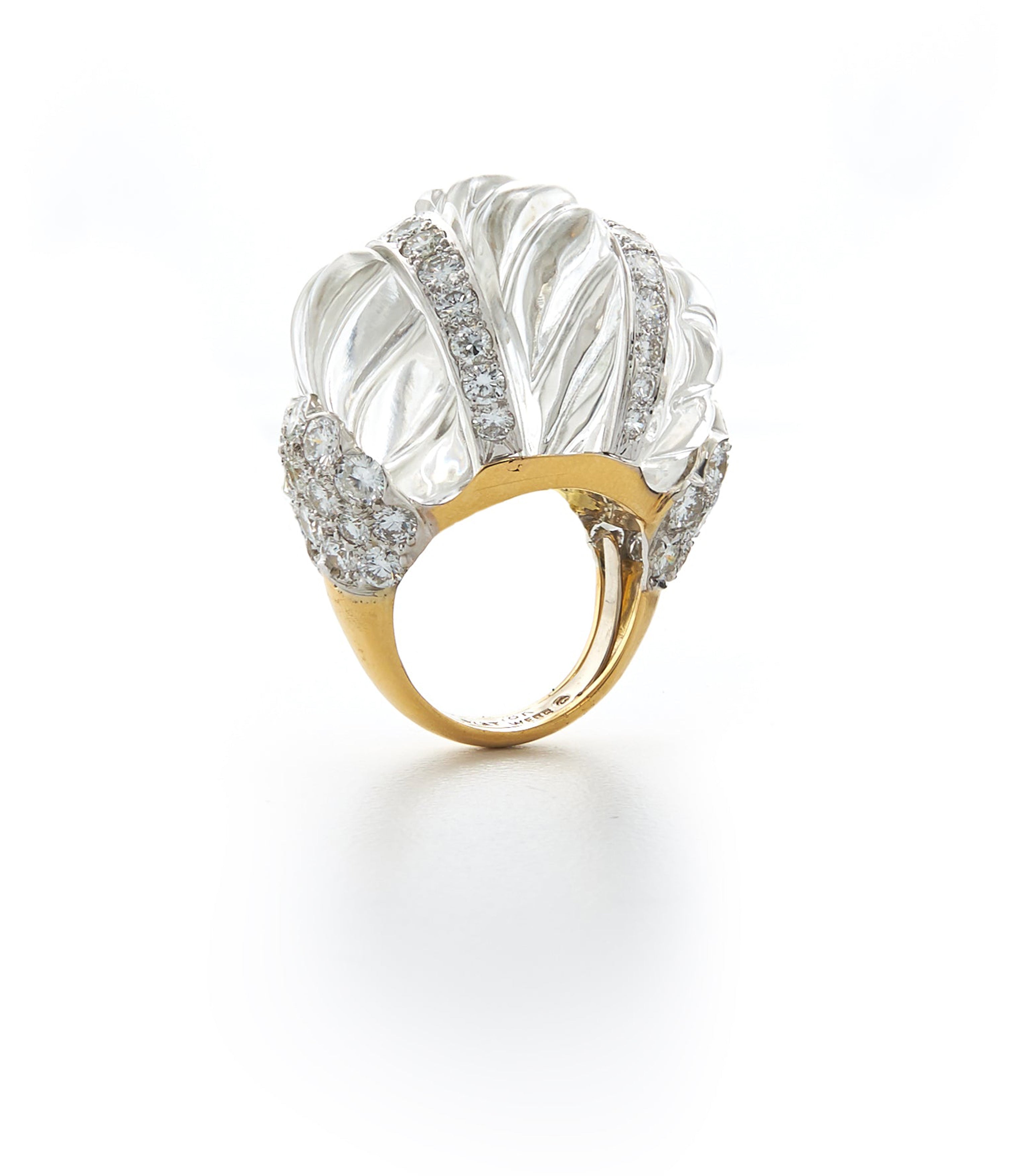 David Webb Workshop, Swizzle Ring, Rock Crystal