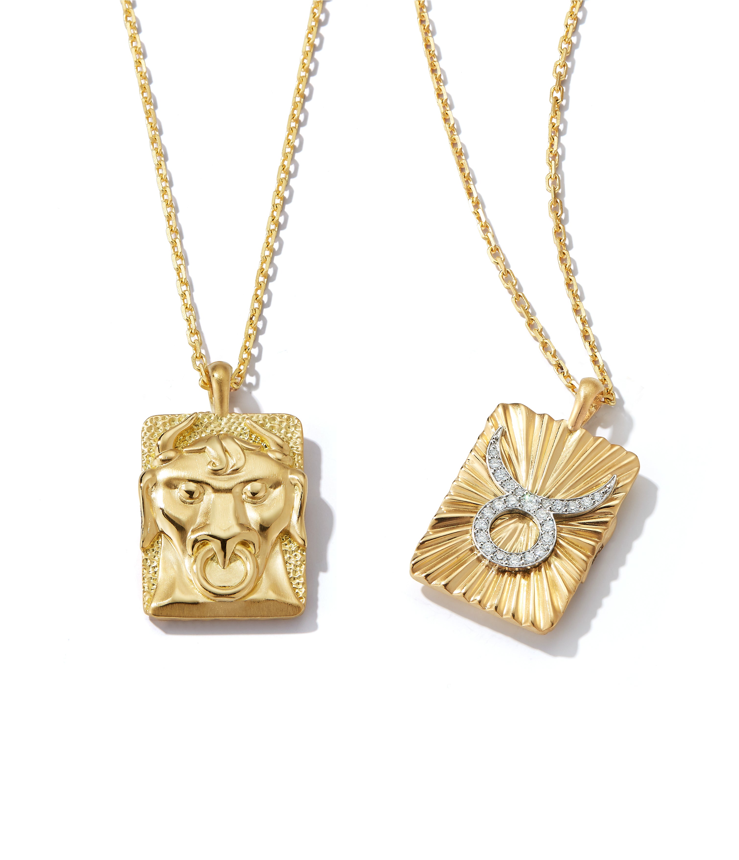 David Webb Workshop, Taurus Zodiac Pendant Necklace, Diamonds