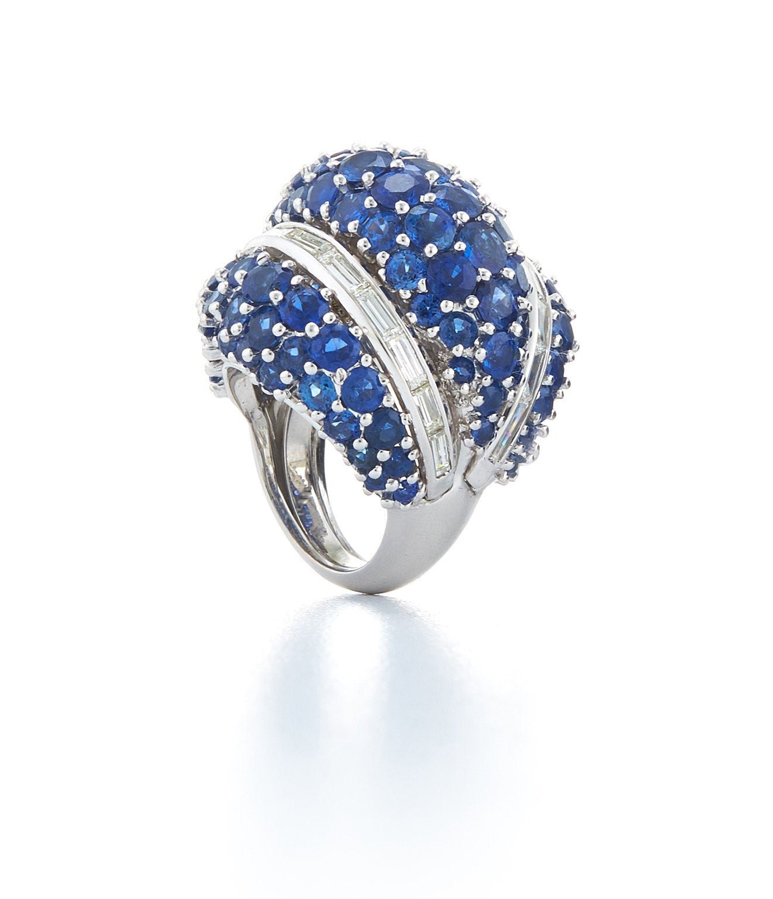 David Webb Workshop, Triple Dome Ring, Sapphire