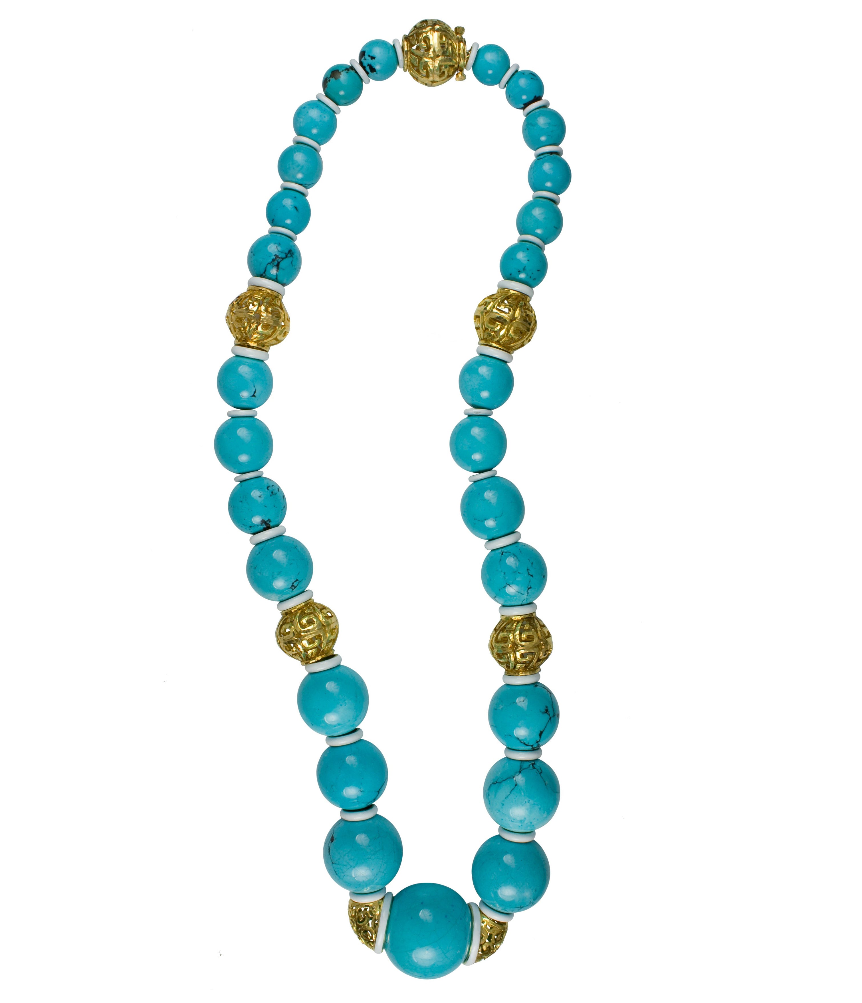 David Webb Workshop, Turquoise Bead Necklace