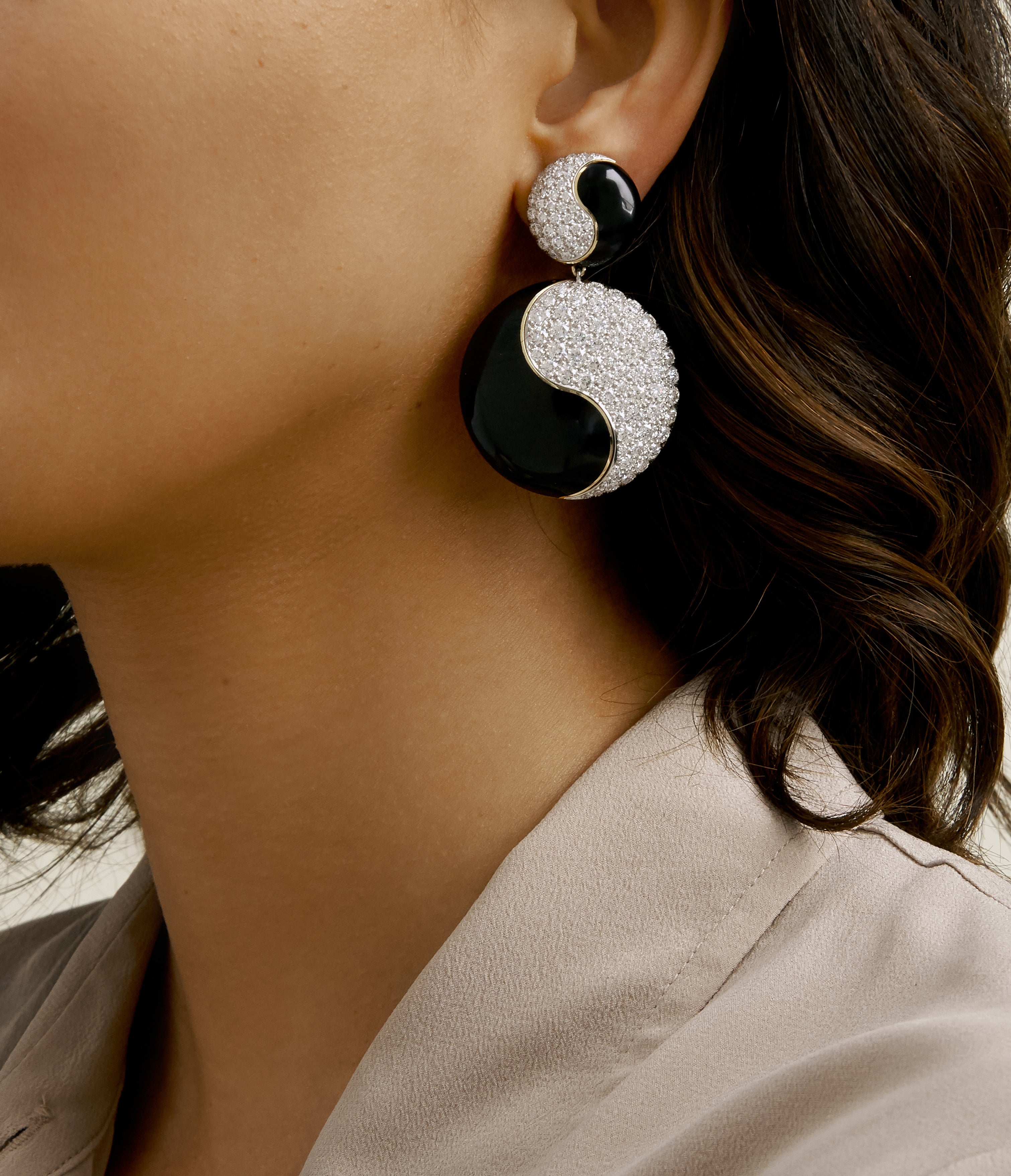 David Webb Workshop, Yin and Yang Earrings