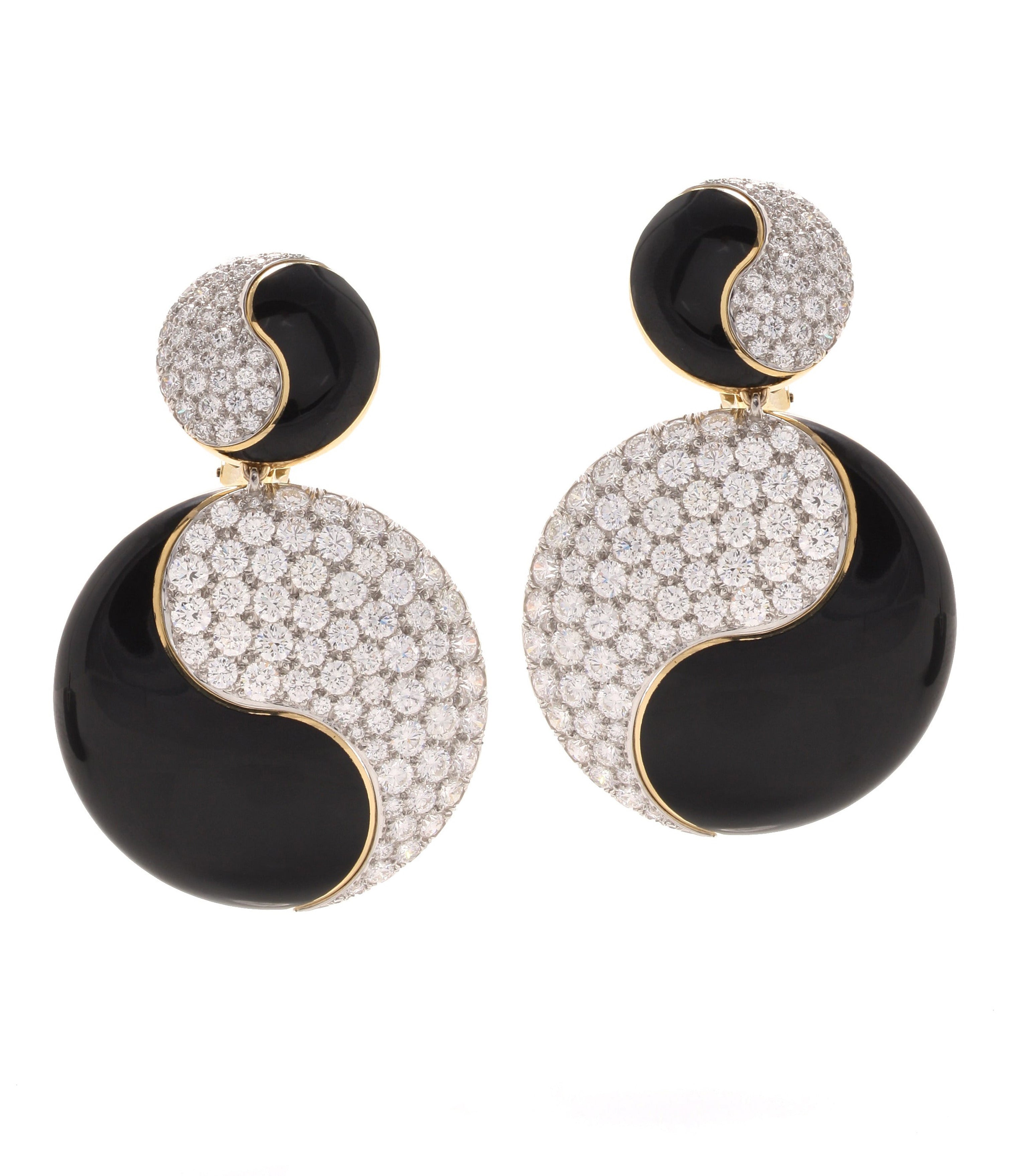 David Webb Workshop, Yin and Yang Earrings